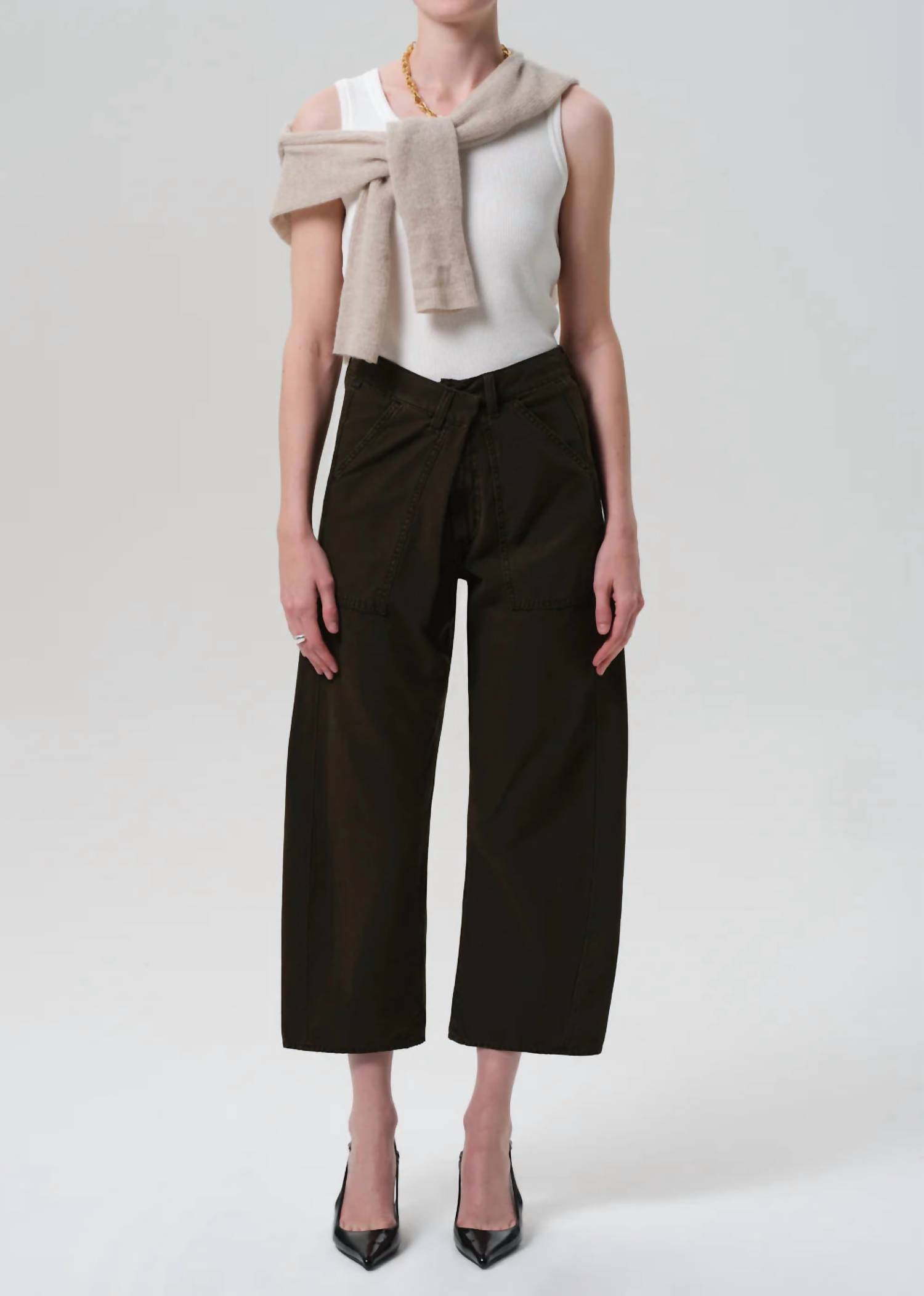 Citizens Of Humanity Ines Crop Utility Trouser Moss