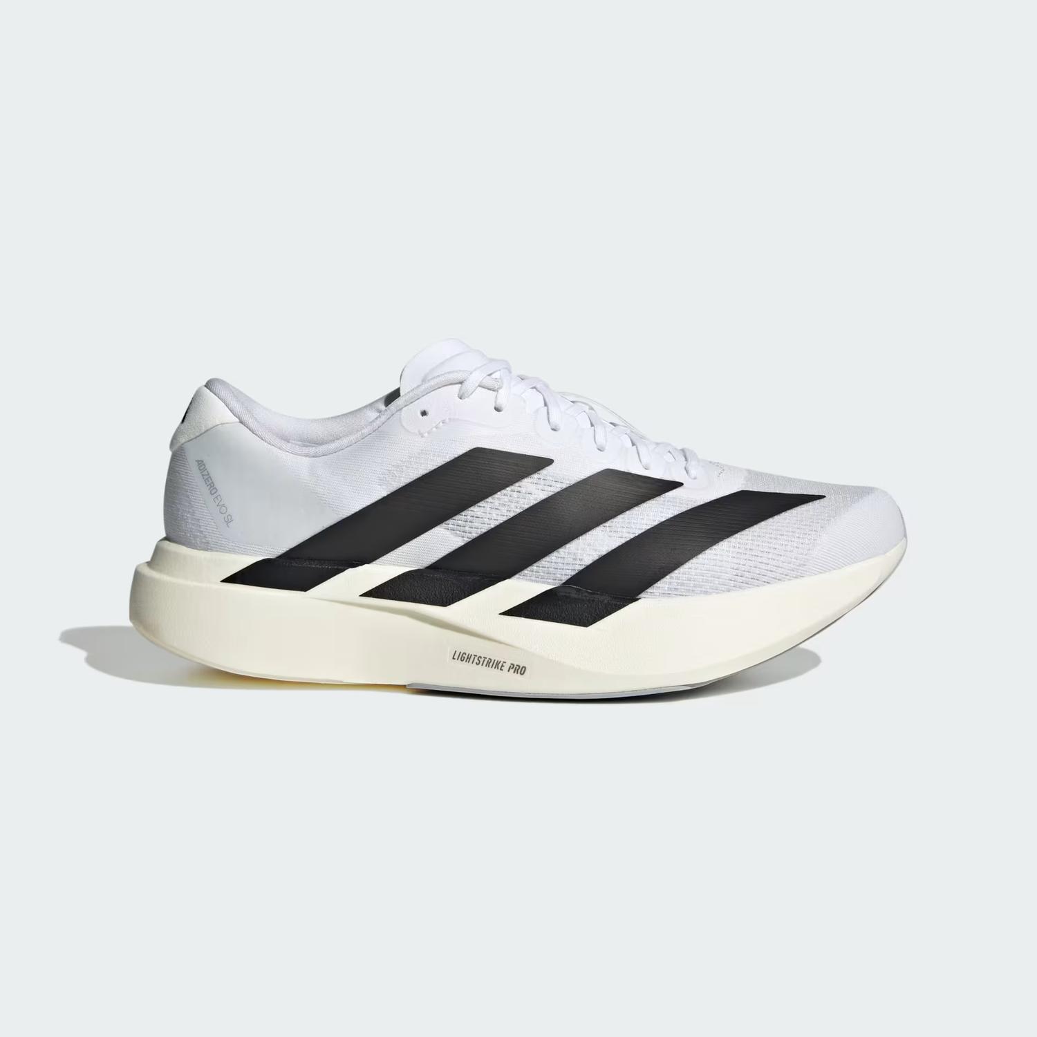 Adidas Men's Adizero Evo Sl Running Shoes Cloud White Core Black