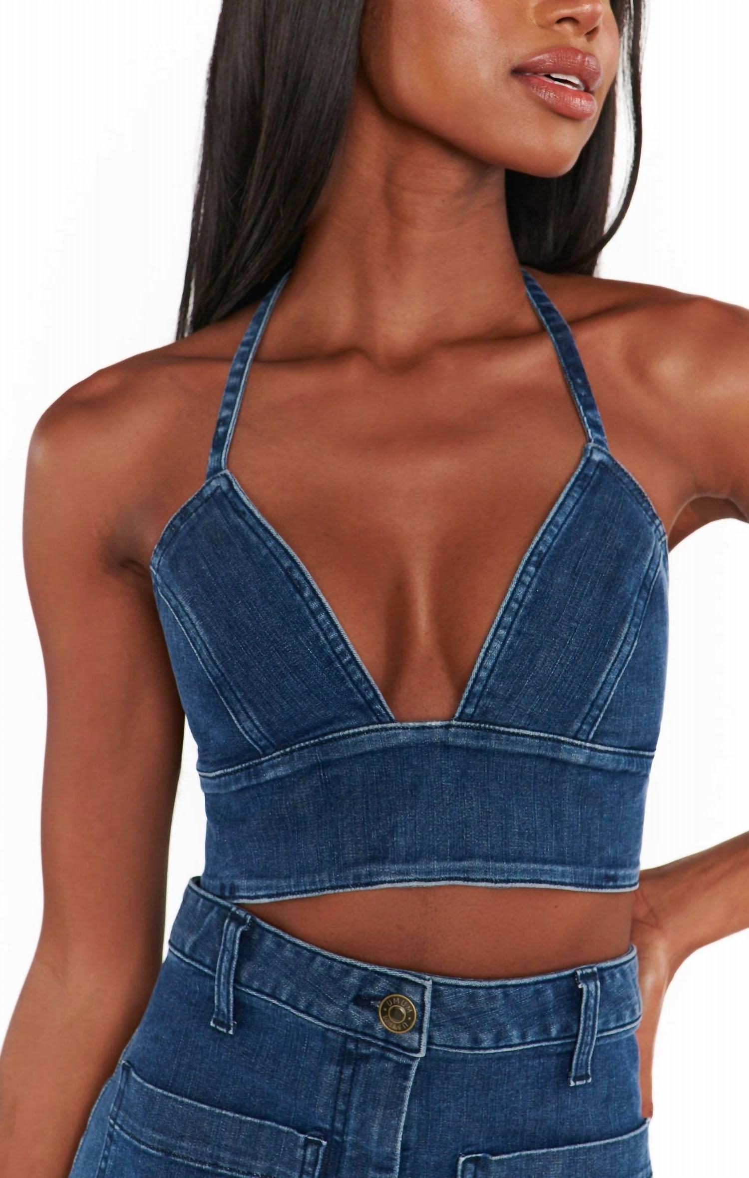 Show Me Your Mumu Palm Springs Top Moonlit Blue - Picture 5 of 11