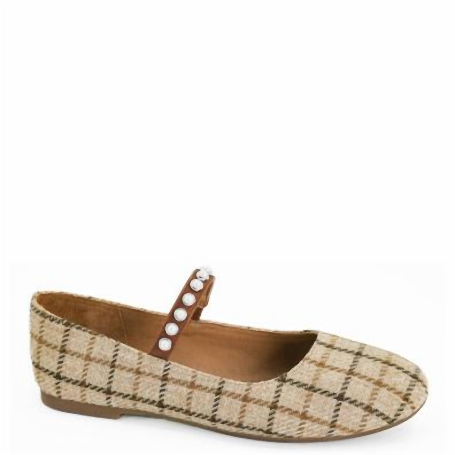 Corkys Footwear Women’stea Time Flats Tan Plaid