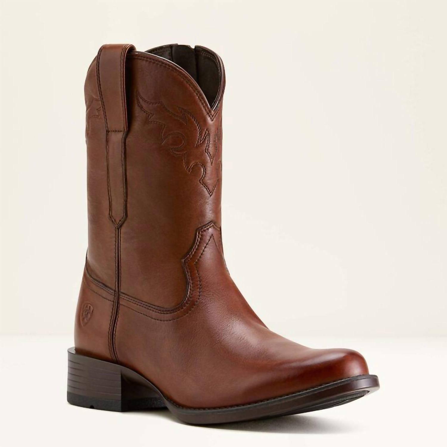 Ariat Men's Sonoro Roper Toe Western Boot Brown