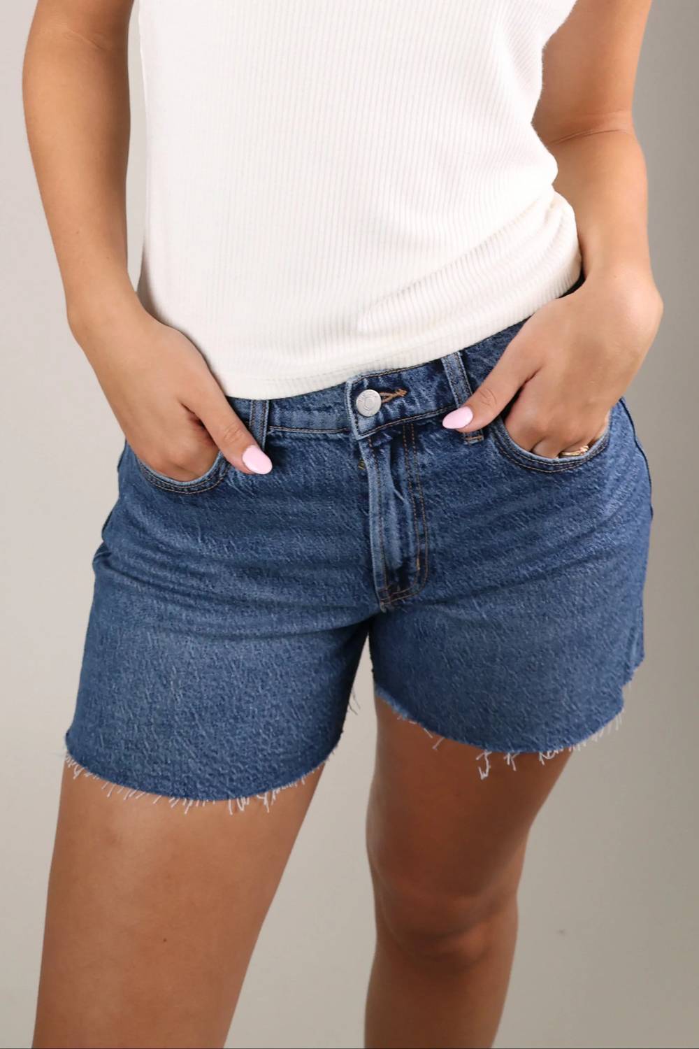 Dear John Denim Women's Carrie High Rise Cutoff Shorts Surf