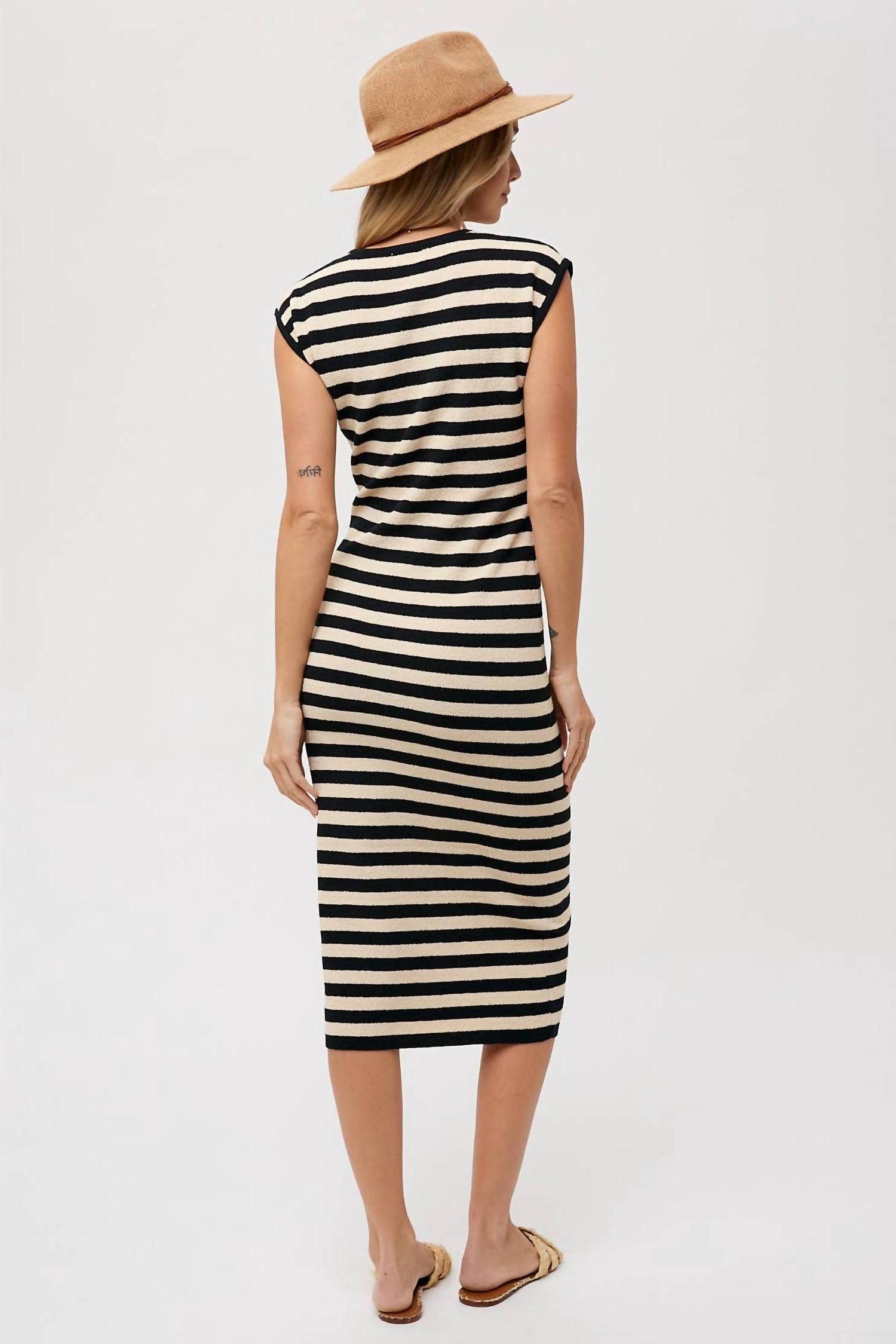 Bluivy Striped Midi Dress Black - Picture 5 of 11