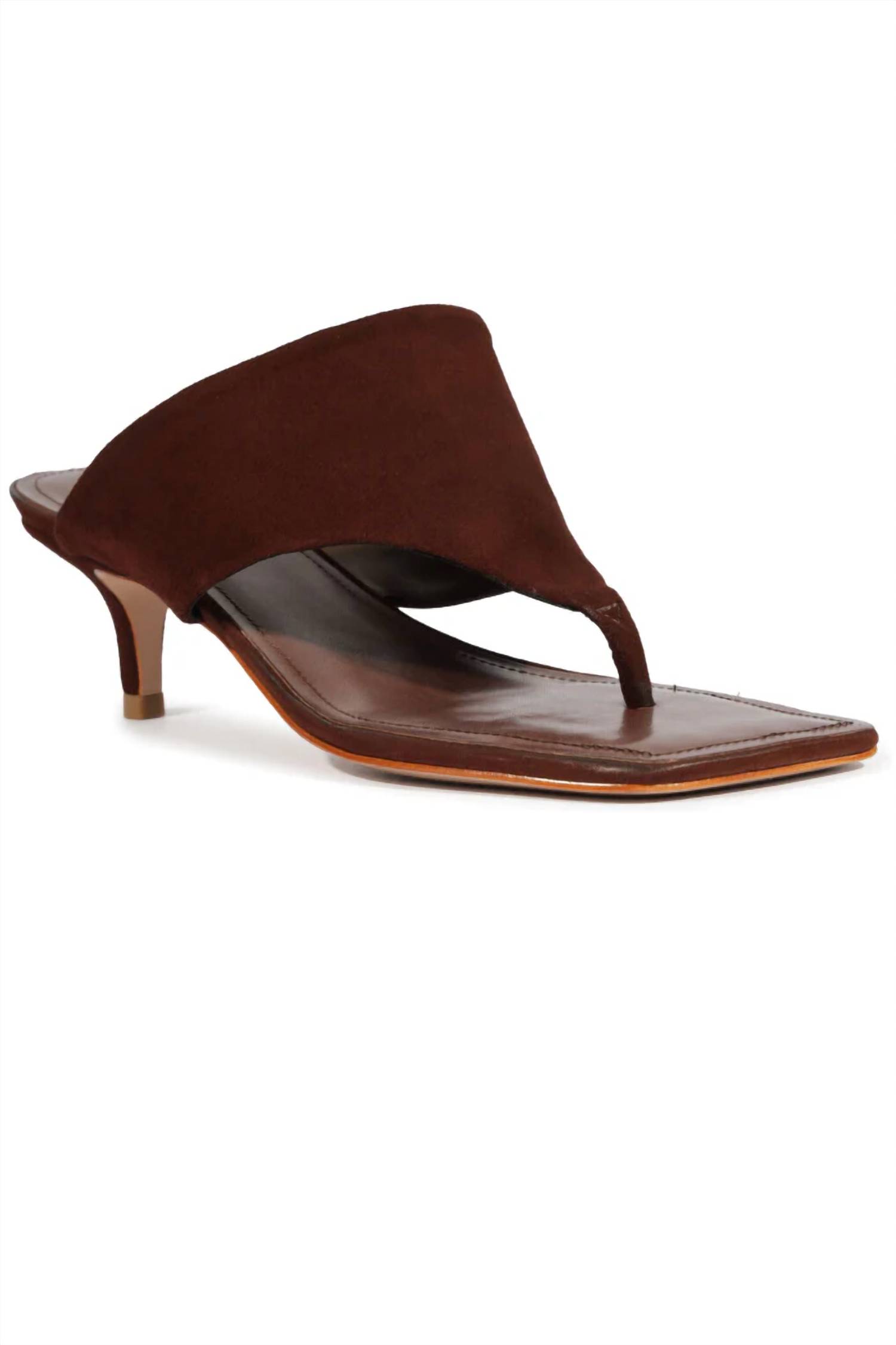 Schutz Women's Mid Stiletto Mule Root Brown