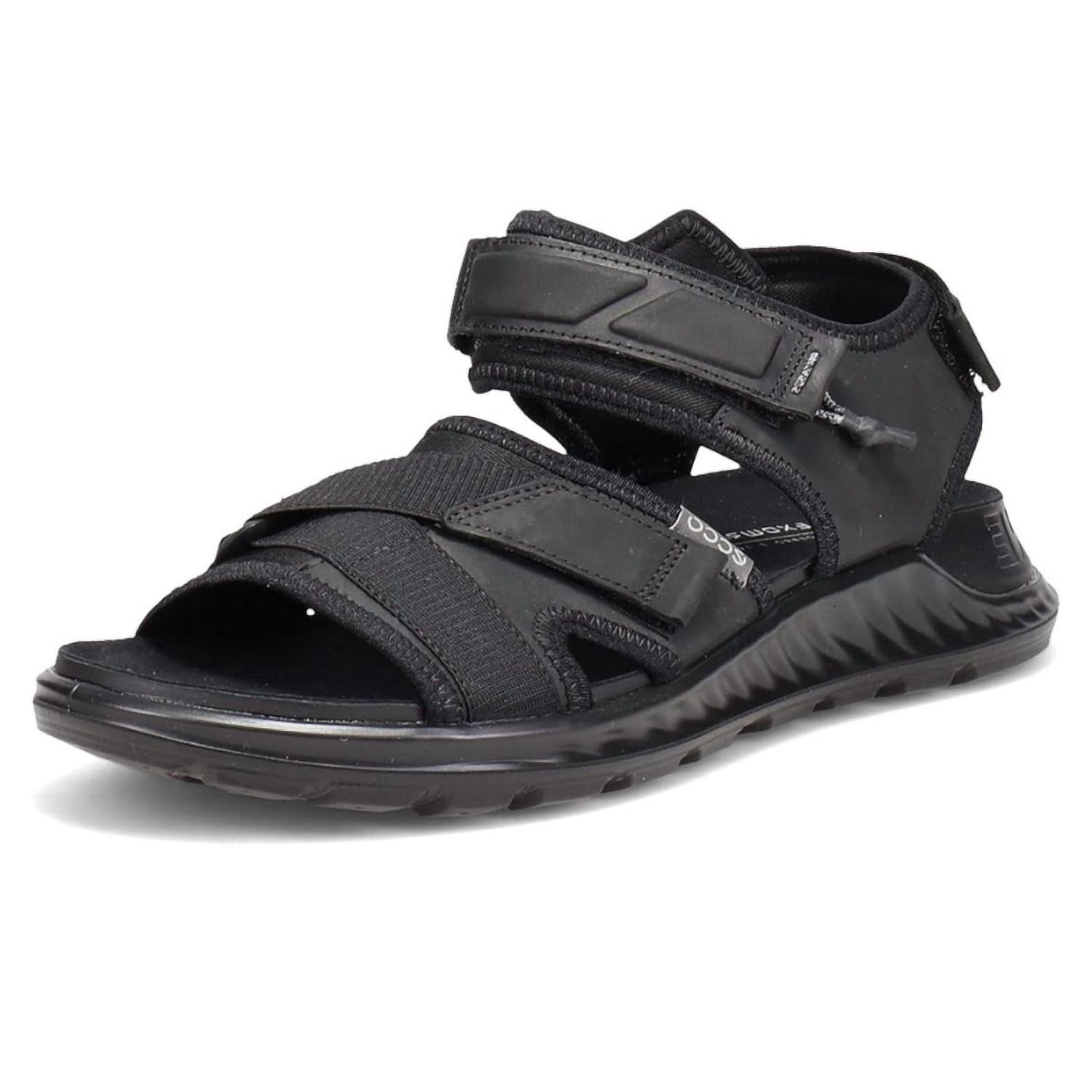 NEW ECCO men\'s exowrap 3-strap sport sandal in black Amazon.com | ECCO EXOWRAP 3 Strap, COFFEE/BLACK, 7-7.5 | Sandals main image 2