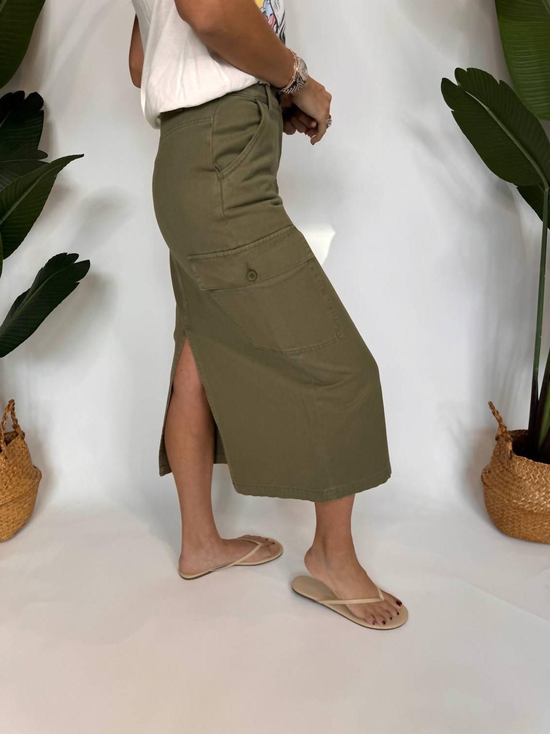By Together cargo skirt Olive - Picture 4 of 6