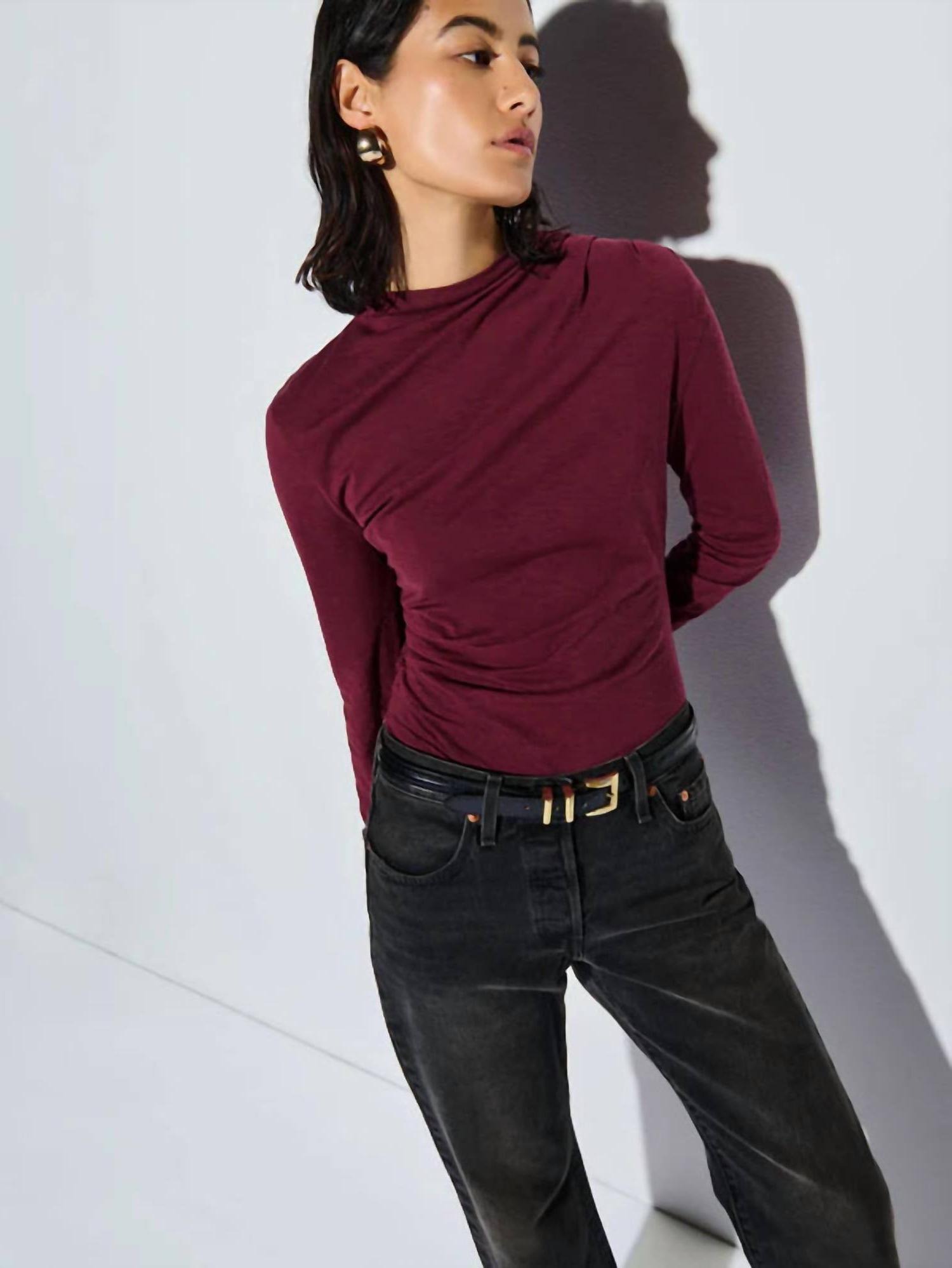 Nation Ltd charlotte long sleeve Bordeaux - Picture 4 of 13