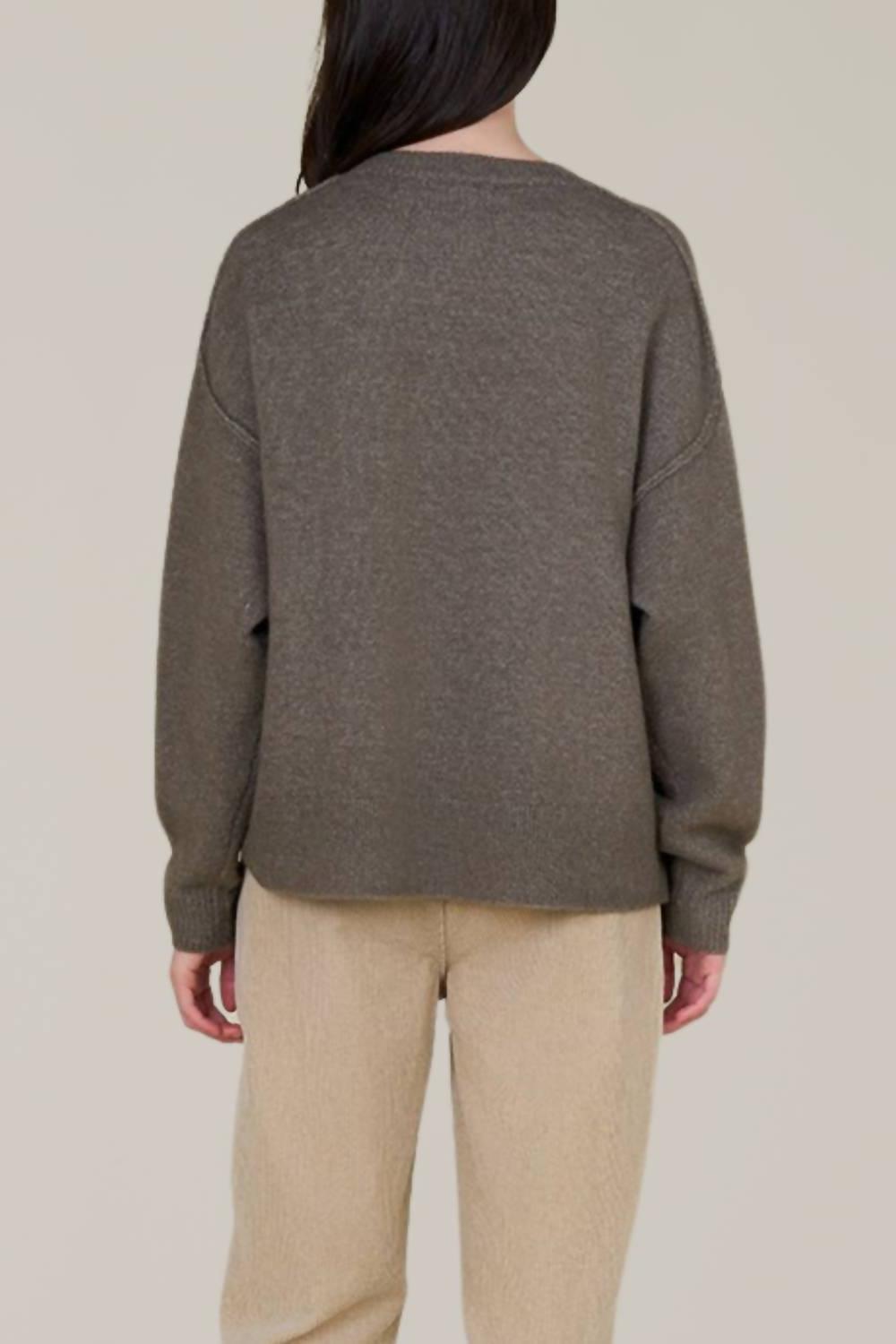 Grade & Gather Button Down Pullover Sweater Olive