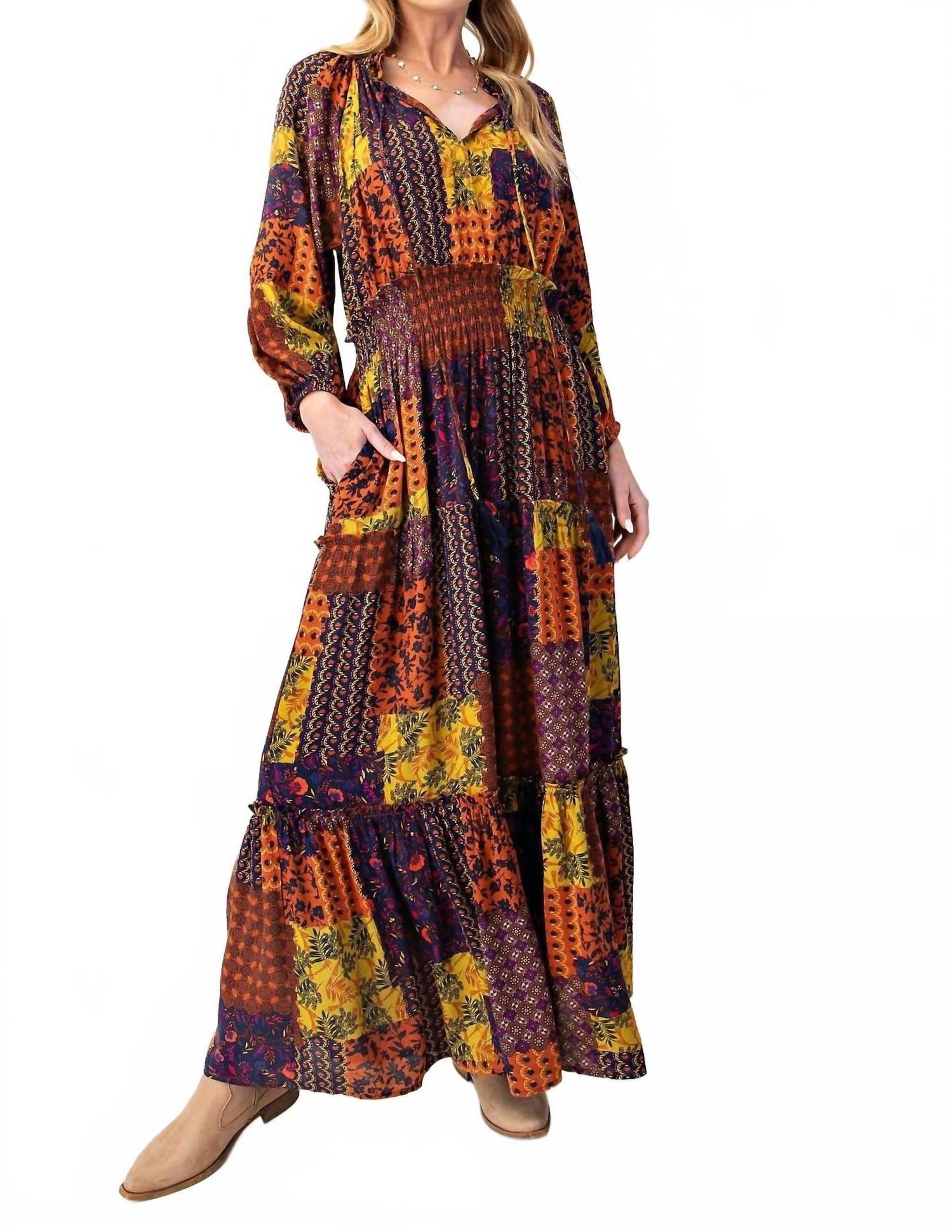 Easel Evelyn Maxi Dress Golden Olive - Picture 2 of 13