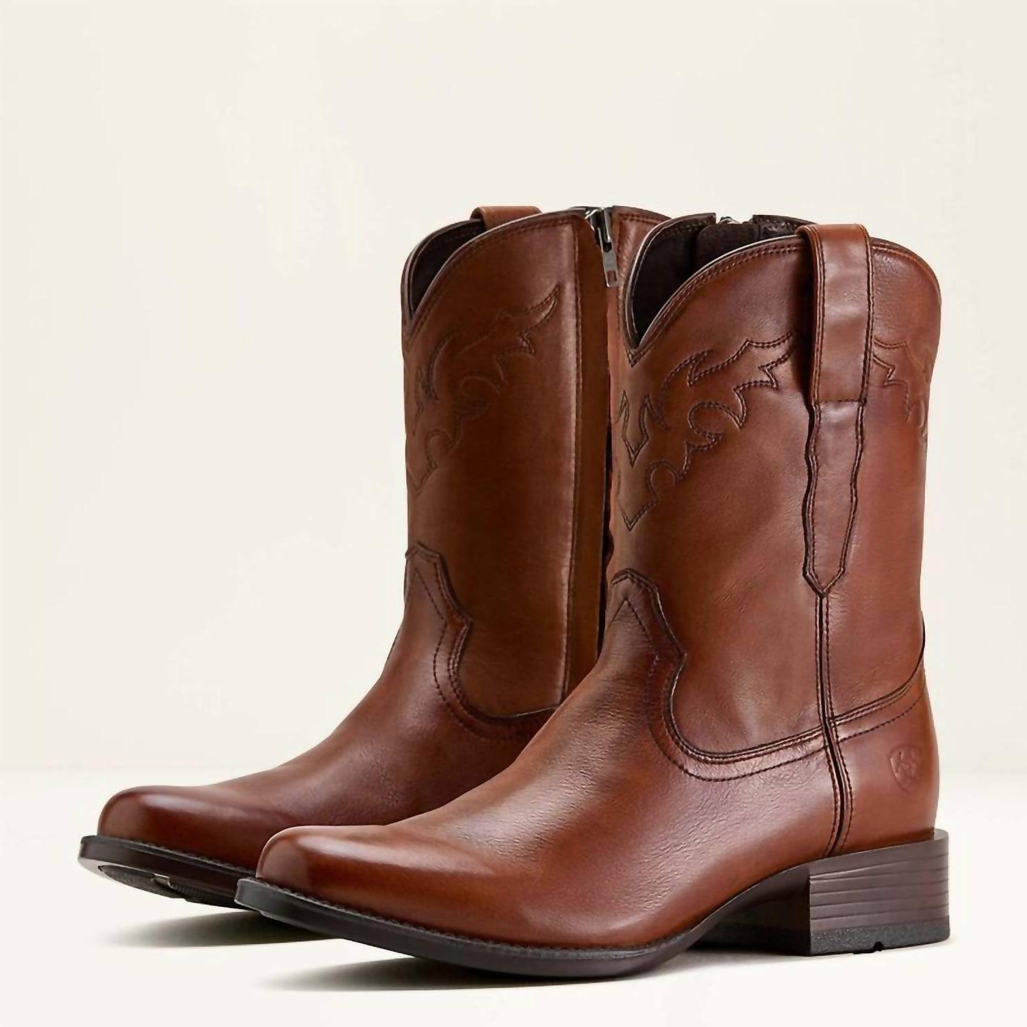 Ariat Men's Sonoro Roper Toe Western Boot Brown