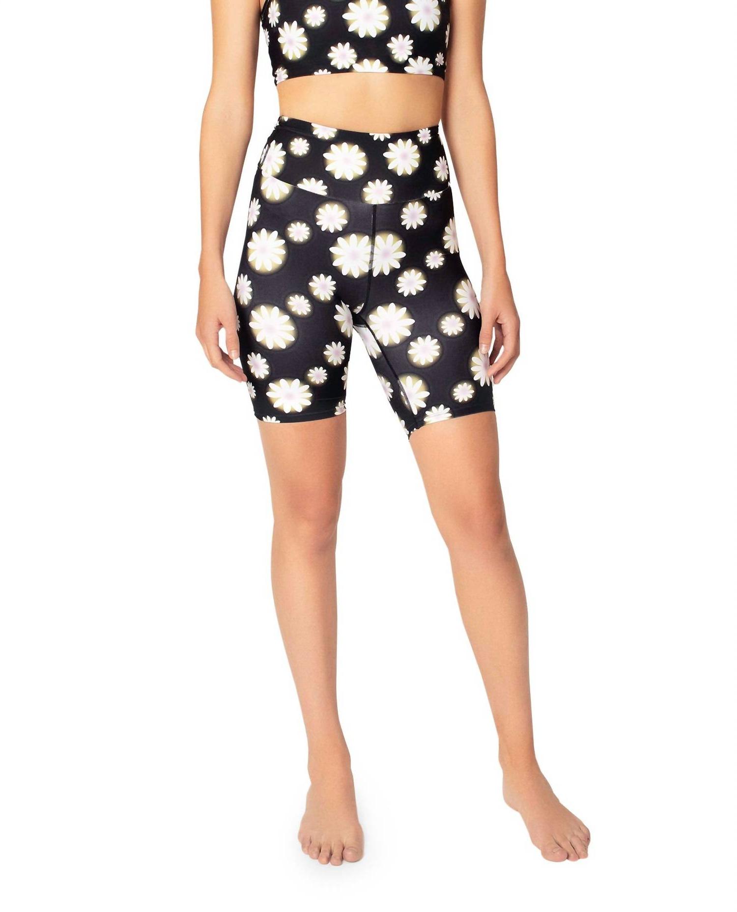 Nicole Miller High Rise Biker Short Hazy Daisy - Picture 2 of 13