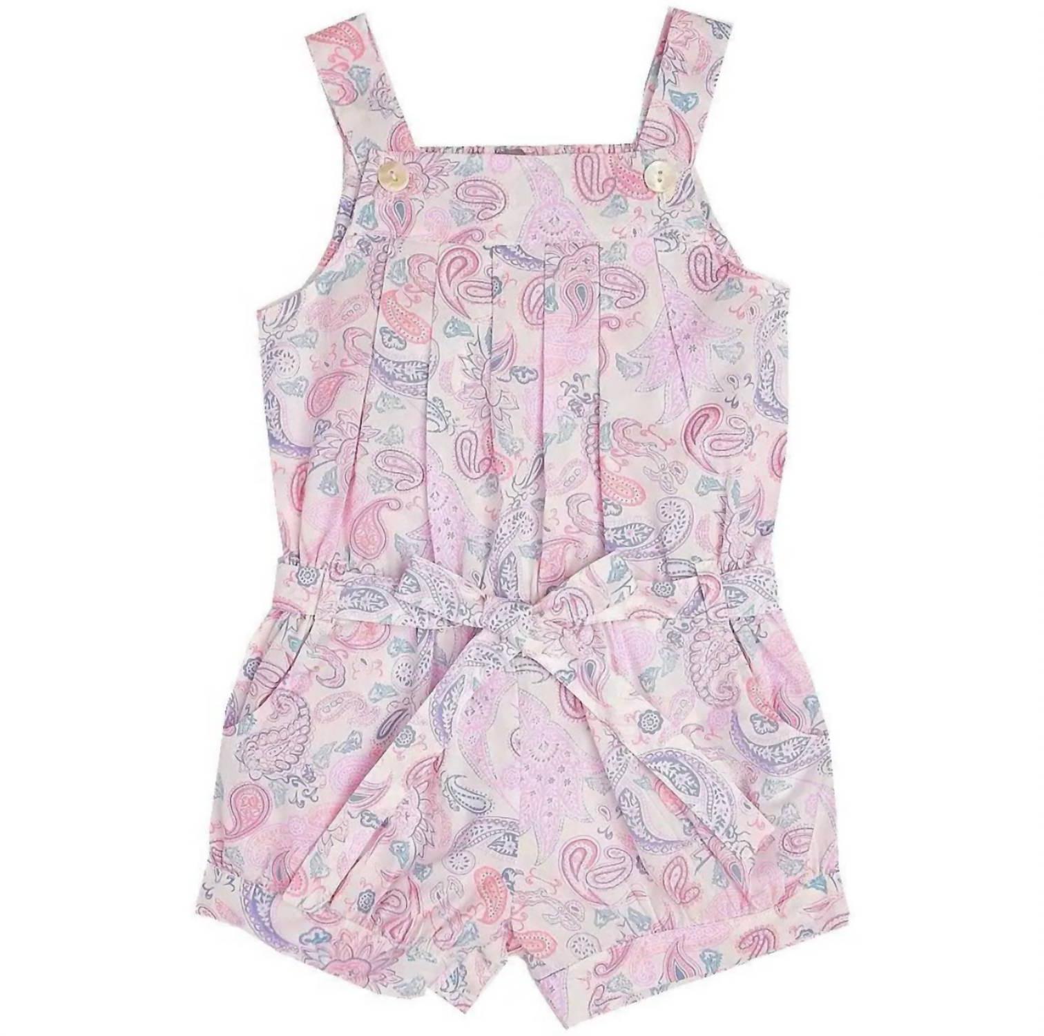 Petit Confection Girls' Paisley Romper Pink - Picture 2 of 7