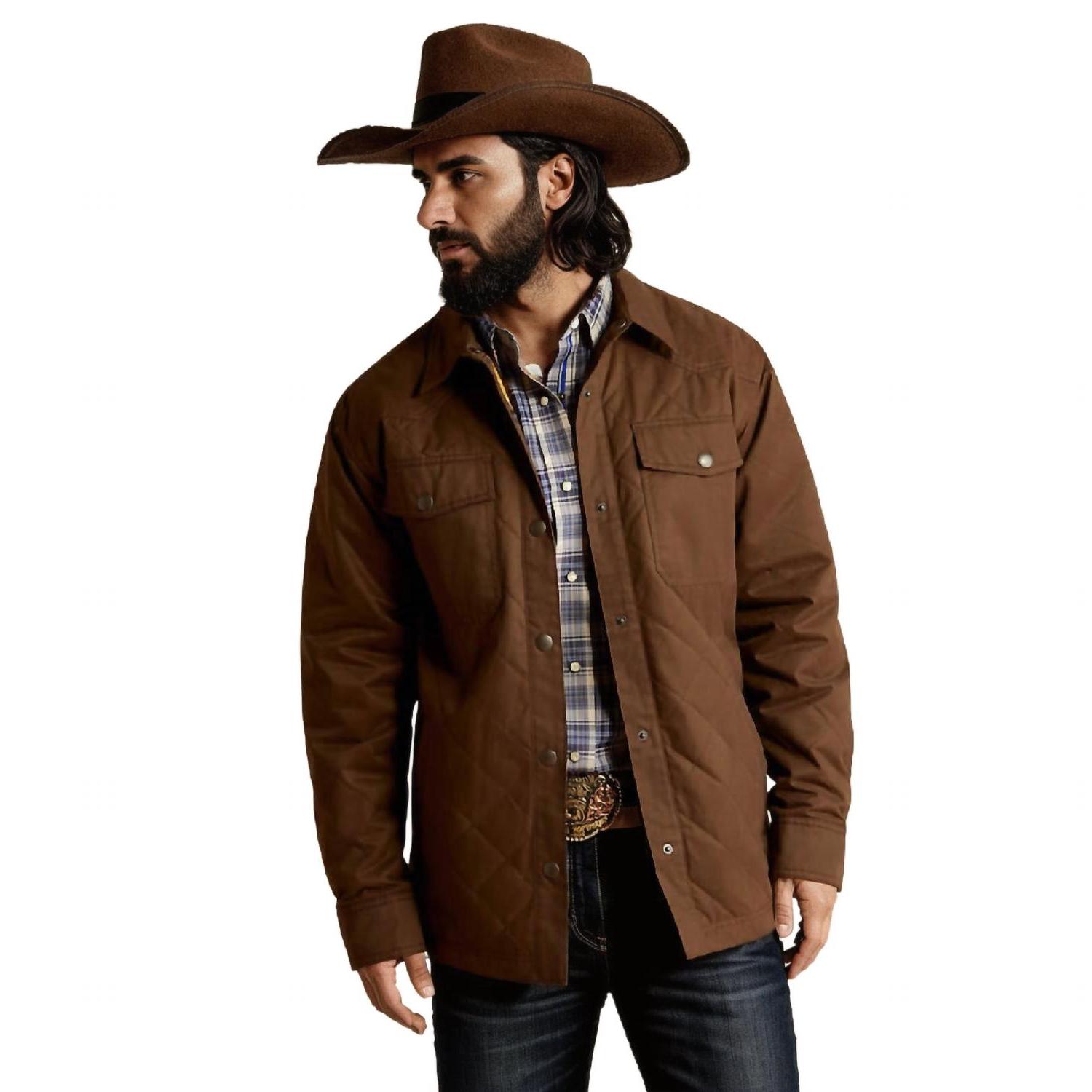 Ariat grizzly shirt jacket in Demitasse - Picture 2 of 11