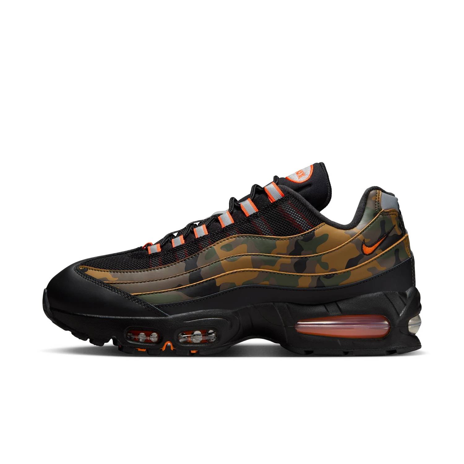 Nike Men's Air Max 95 Og Qs Sneakers Black/safety Orange