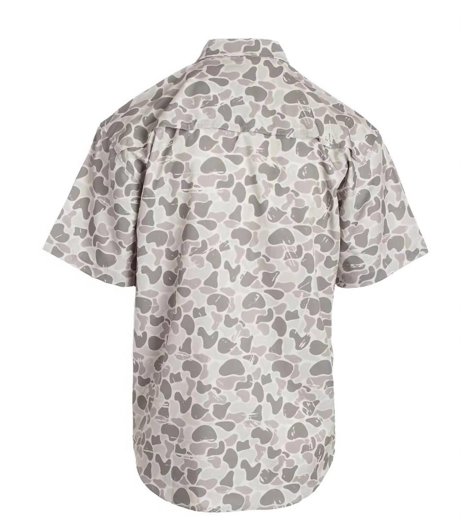 Fieldstone Youth Marsh Camo Button Down Grey Multi - Picture 3 of 7