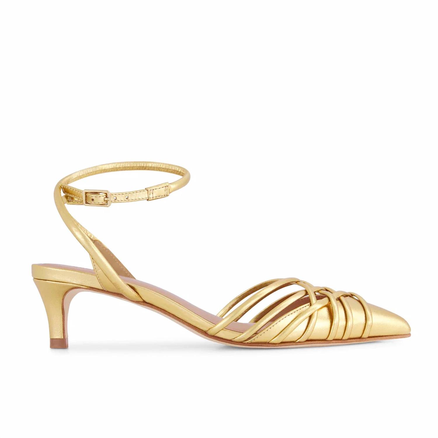 Bernardo Women's Minu Kitten Heel Pump Gold