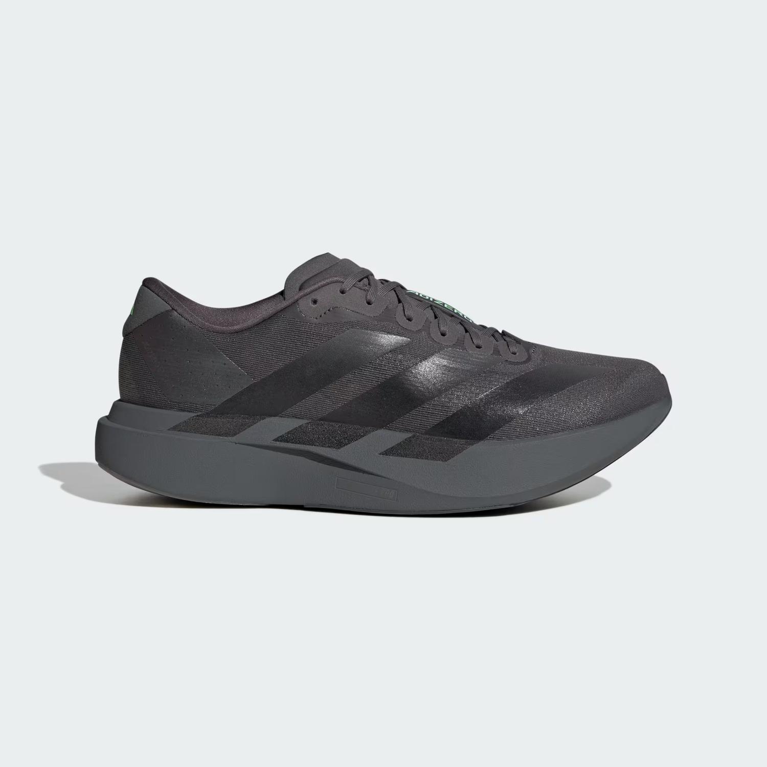 Adidas Men’s Adizero Evo Sl Running Shoes Grey Five Core Black Lime Burst