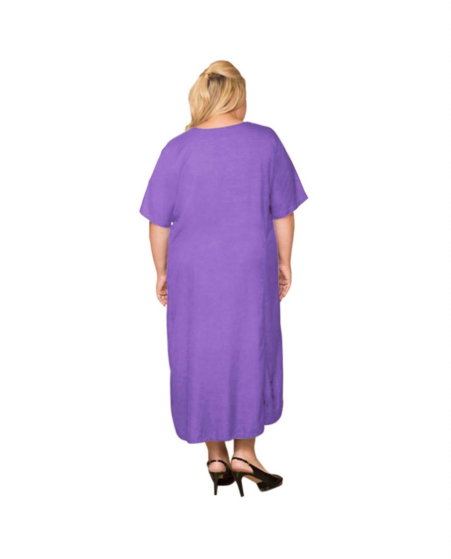 On The Plus Side belle rayon plus size dress Eggplant - Picture 3 of 25
