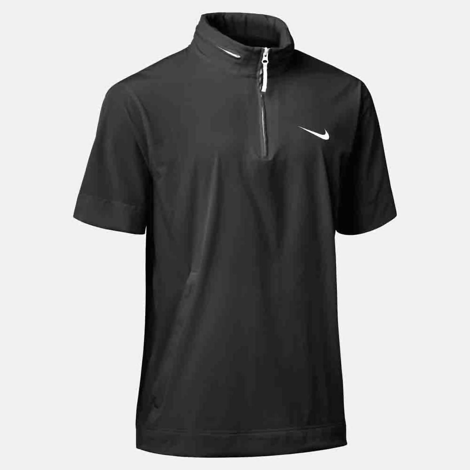 Nike Men's Short-Sleeve Lightweight Coaches Jacket Black/whi