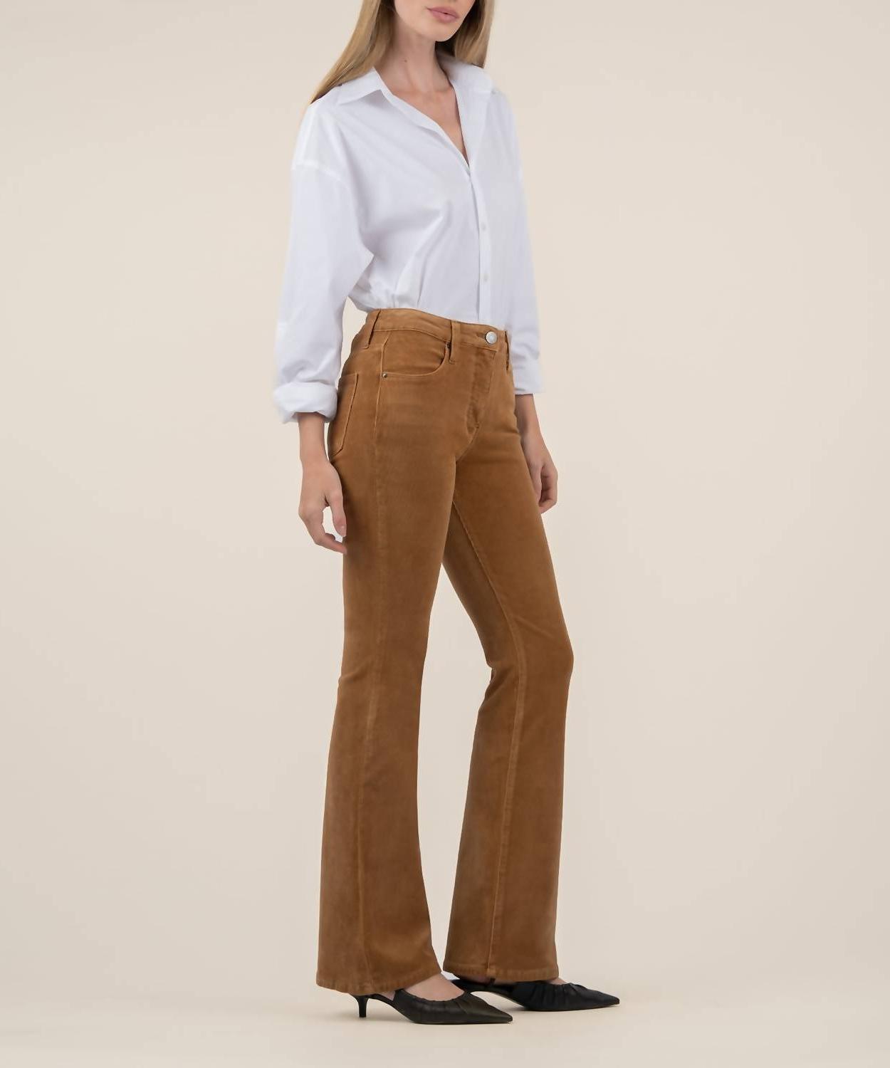 Kut From The Kloth ana corduroy high rise flare Camel - Picture 3 of 11