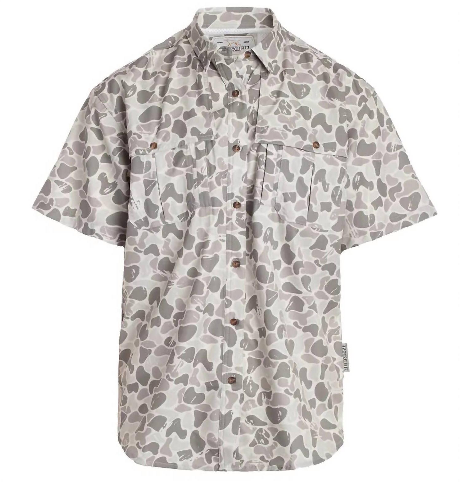 Fieldstone Youth Marsh Camo Button Down Grey Multi - Picture 2 of 7