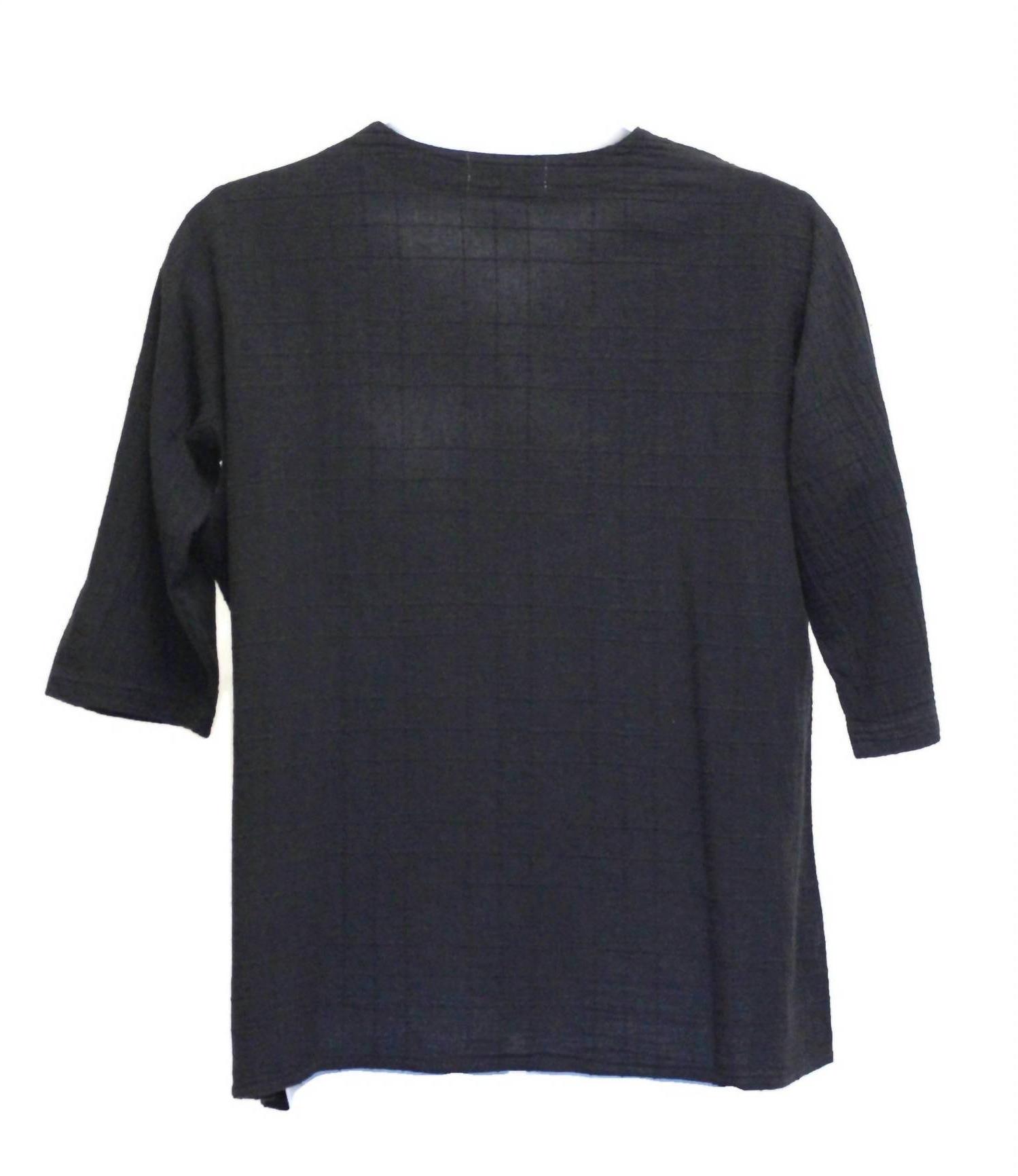Ezze Wear women's dotty gauze cotton ginger tunic Black - Picture 4 of 13