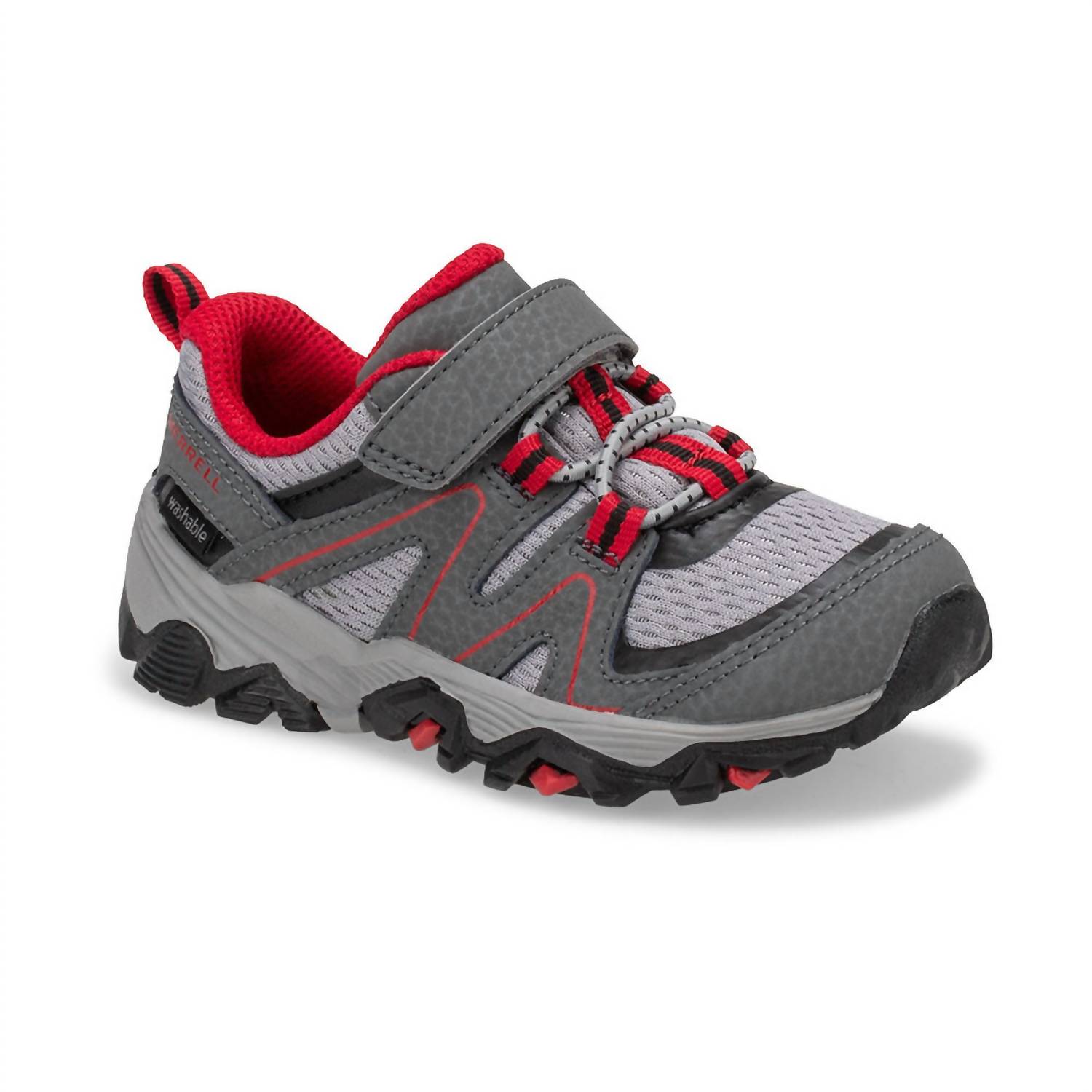 Merrell Infant-Toddler Trail Quest Sneaker Grey/black/red