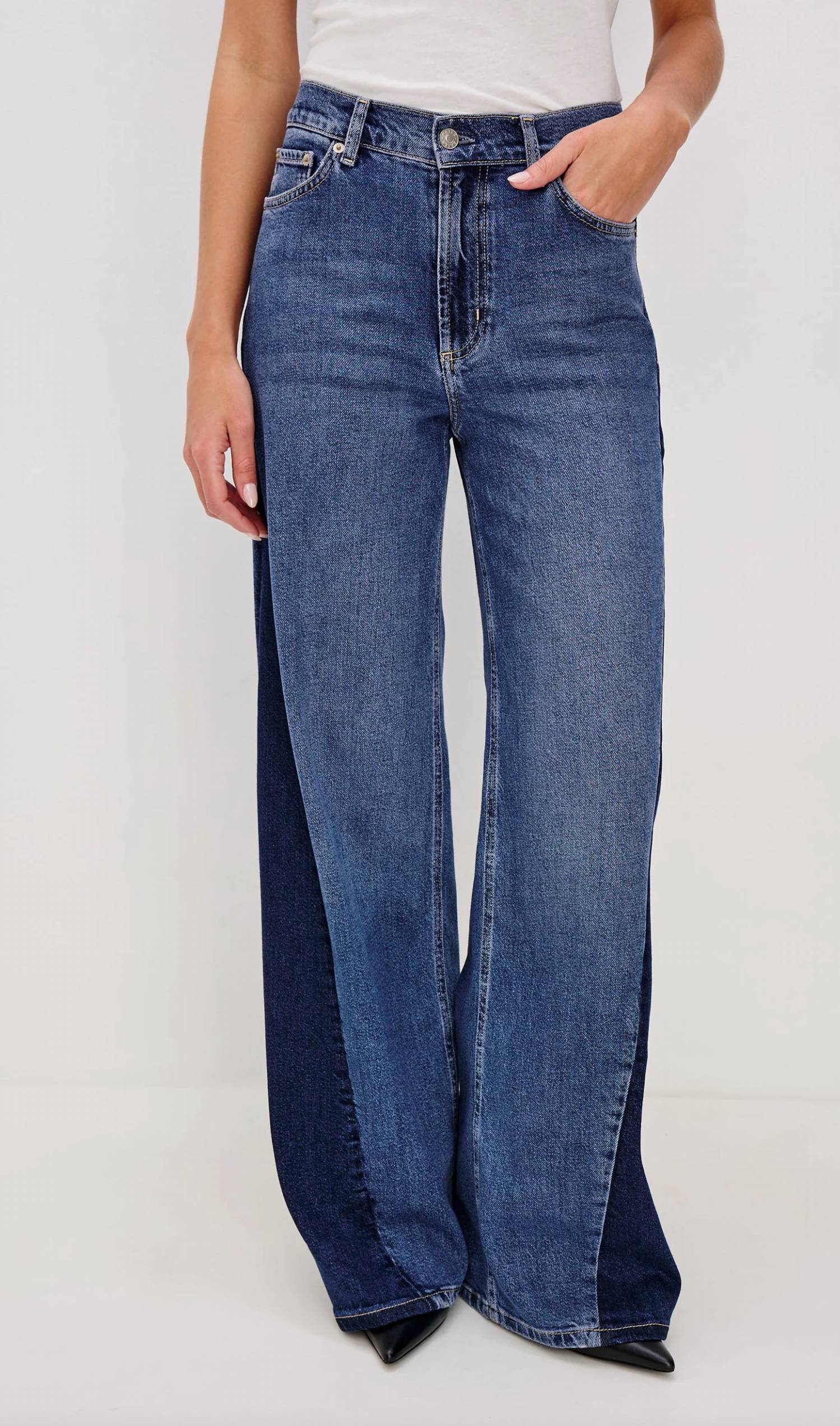 Rails Angeleno Godet Wide-Leg Jean Indigo