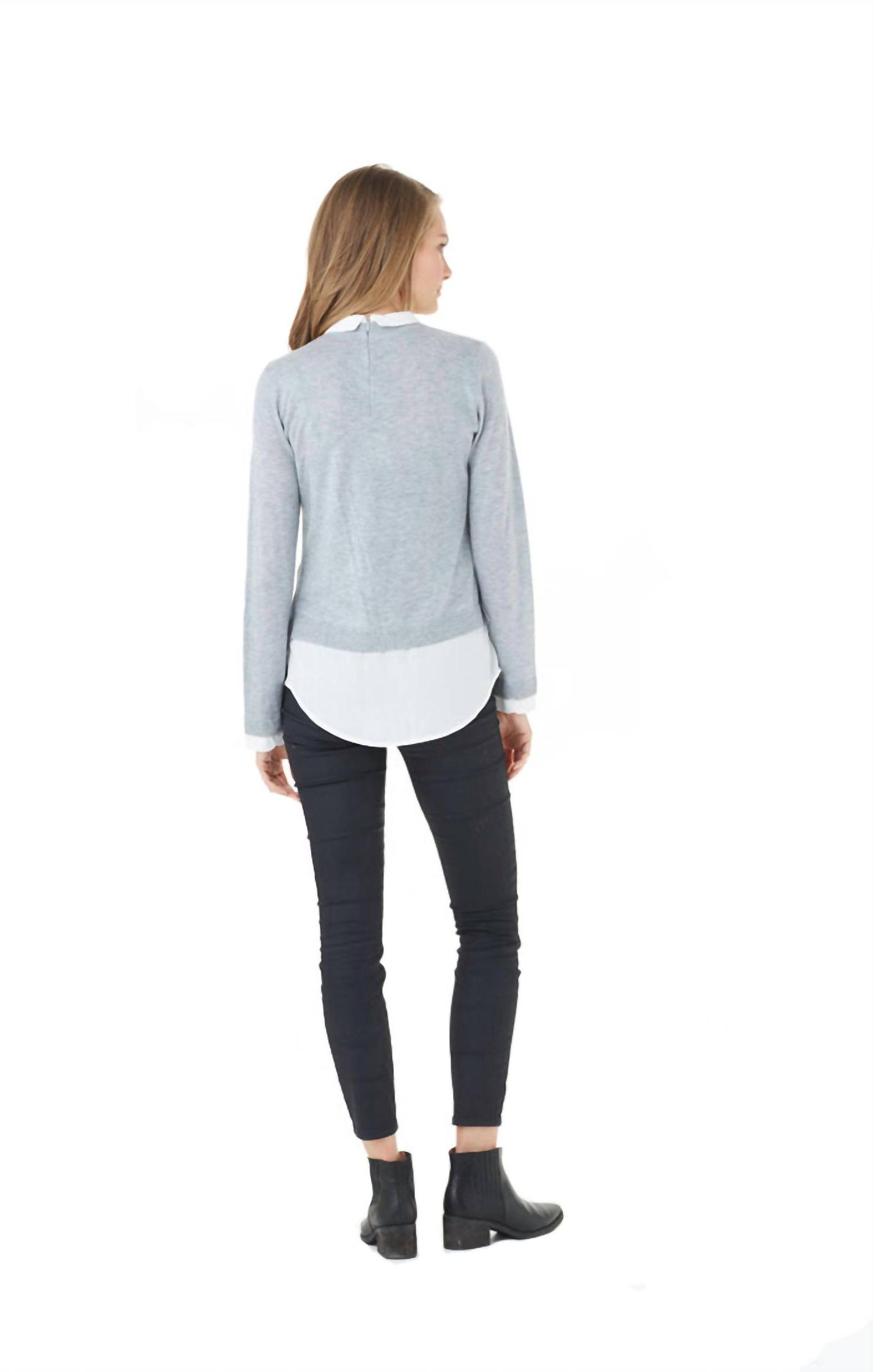 Love Token Amanda Rhinestone Sweater Grey - Picture 3 of 7