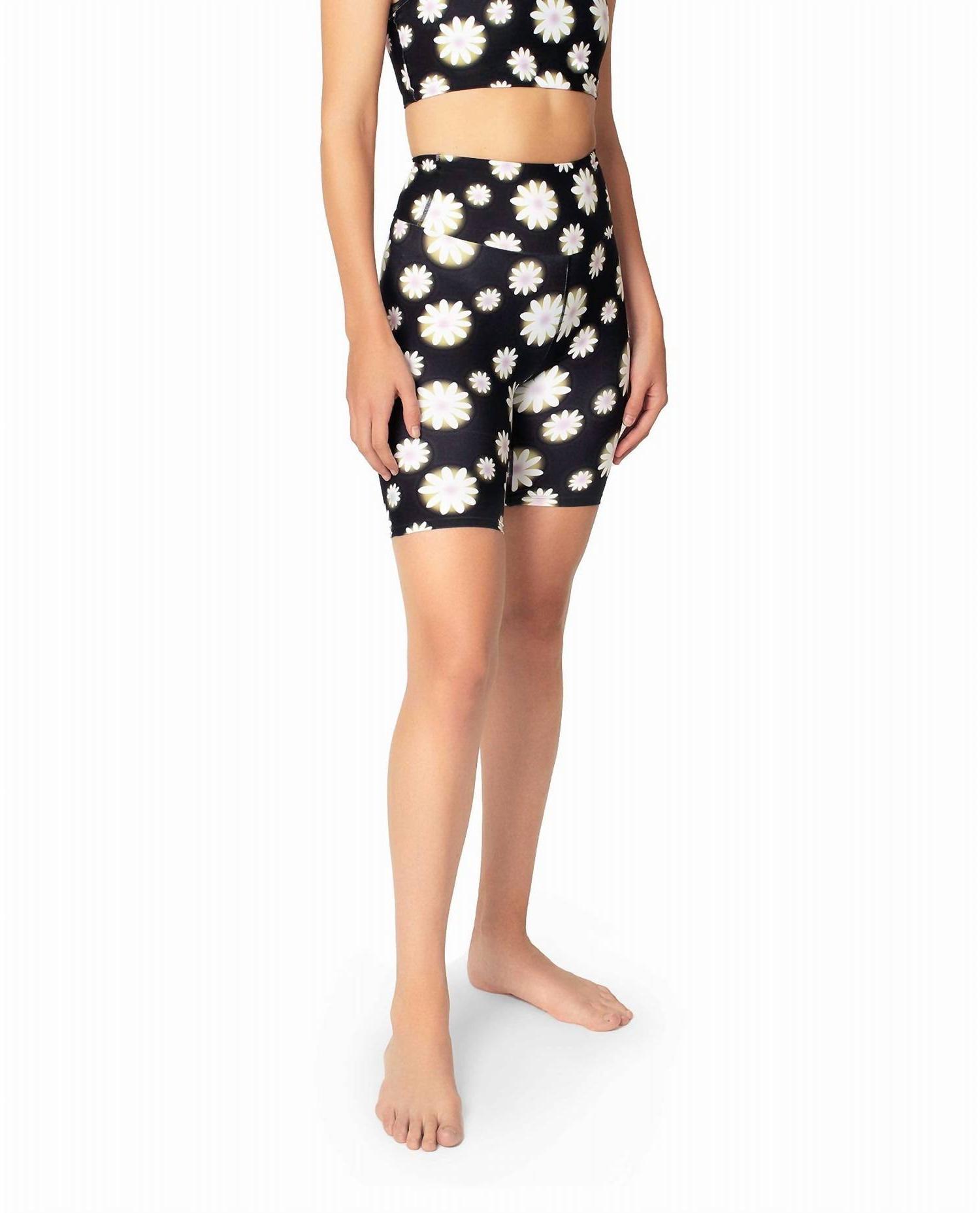 Nicole Miller High Rise Biker Short Hazy Daisy - Picture 4 of 13