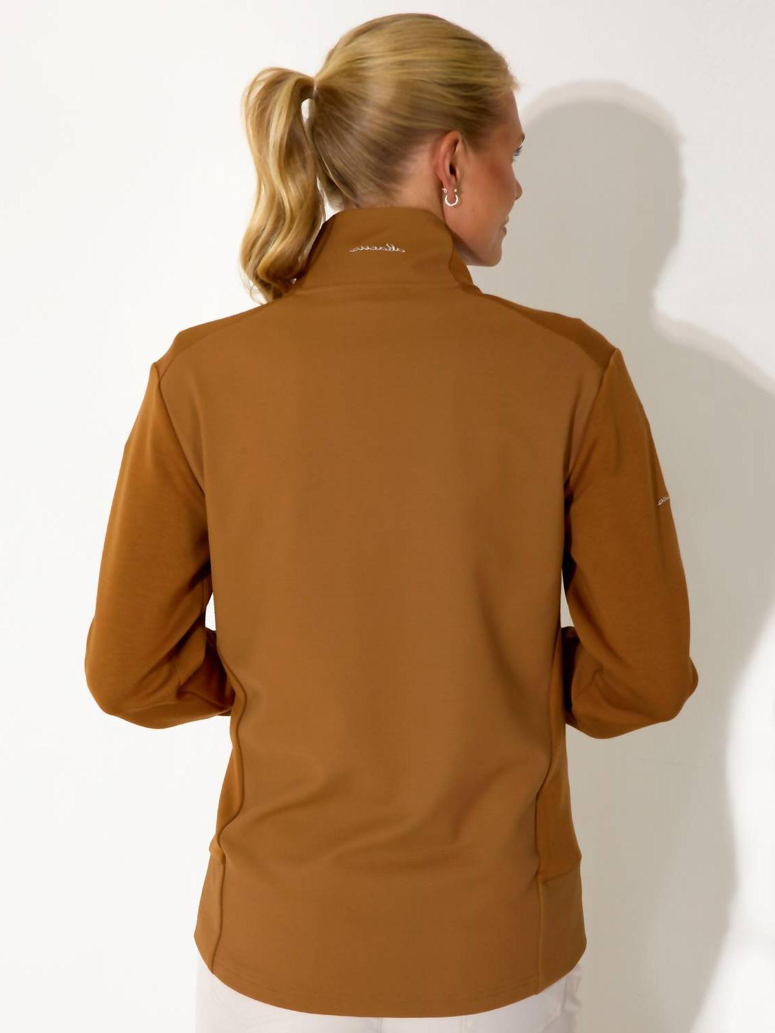 Giacca Abacus Sportswear Us Anne strato intermedio cognac - Foto 3 di 17