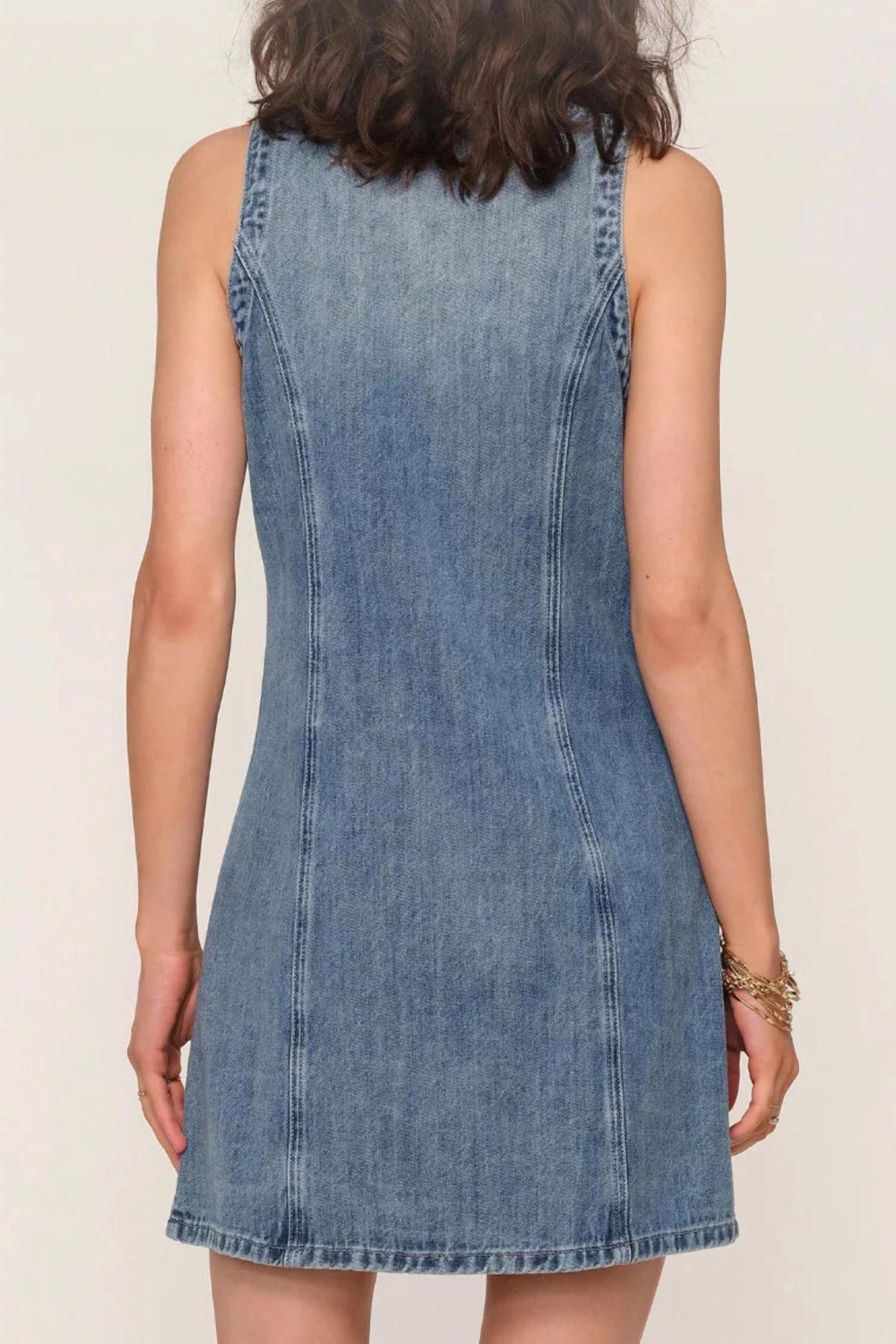 Heartloom Denim Mini Dress Light Blue - Picture 3 of 9