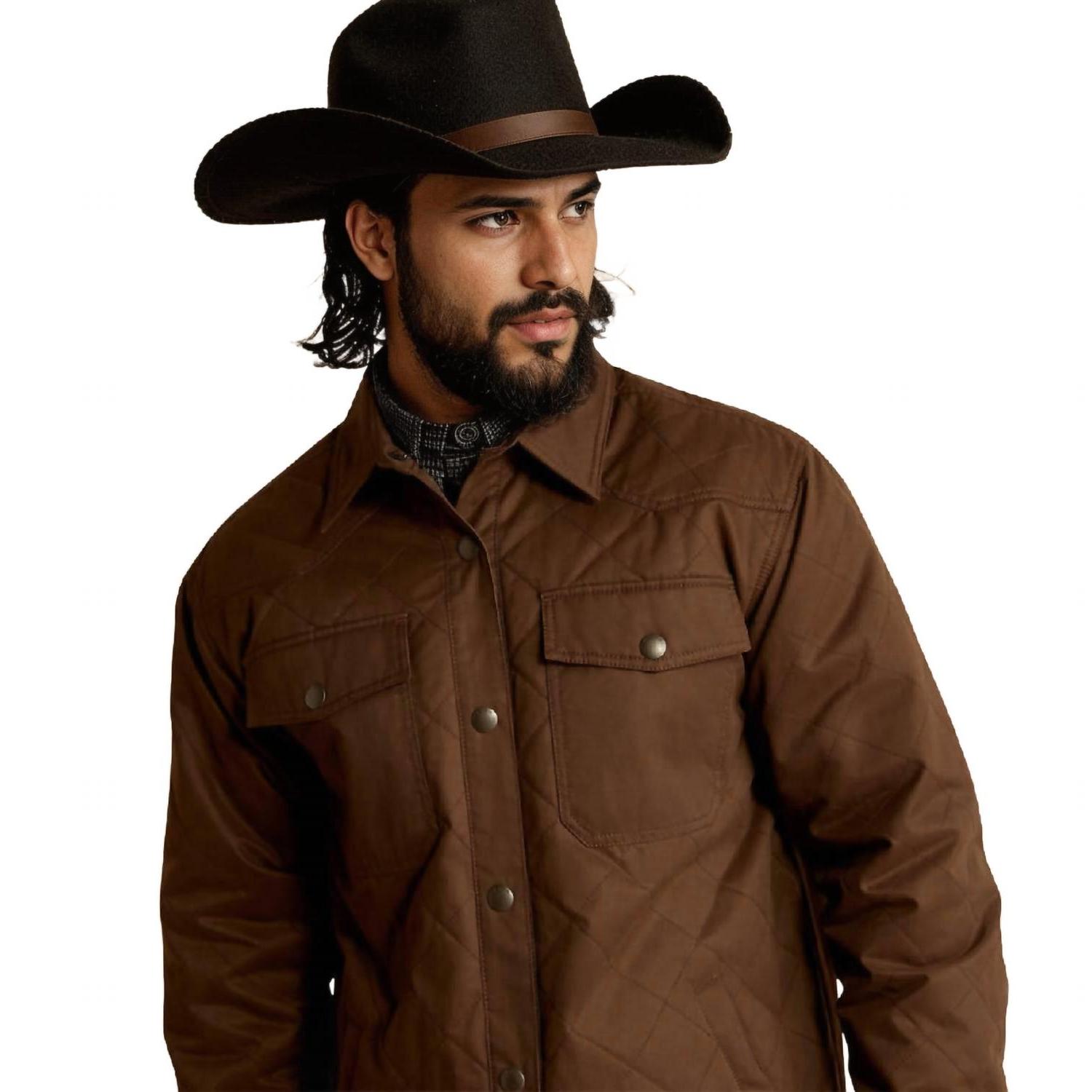 Ariat grizzly shirt jacket in Demitasse - Picture 5 of 11