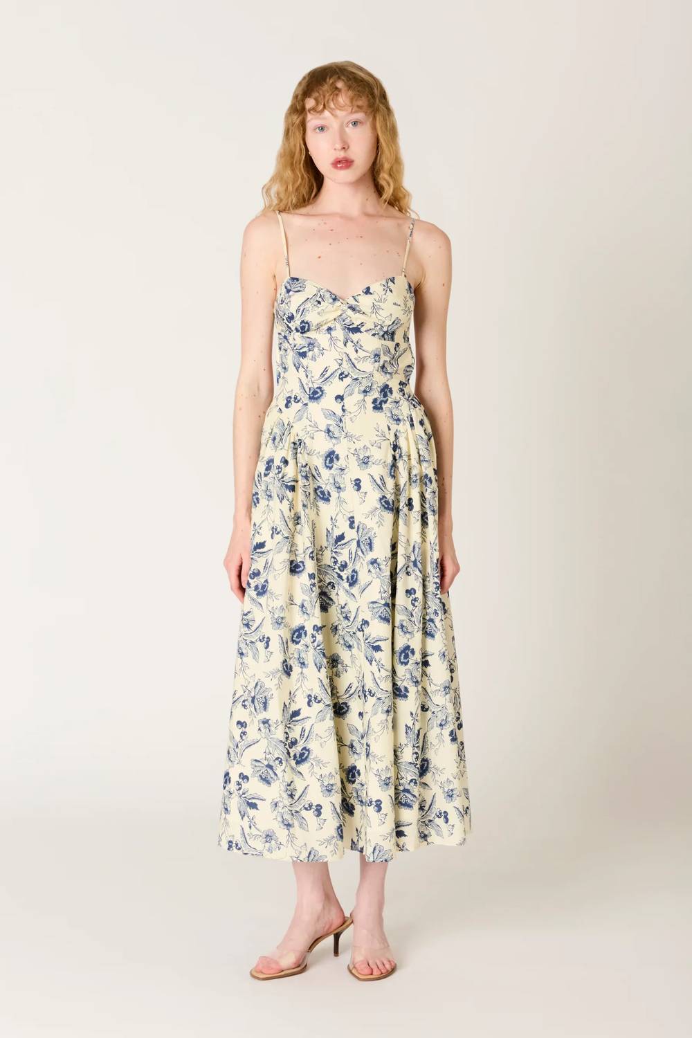 Nia Destane Floral Dress Navy Blue