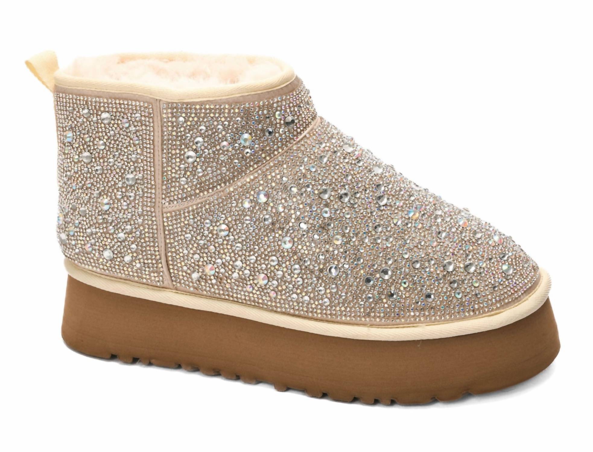 Corkys Footwear Women’s Homebody Bootie Clear Rhinestone