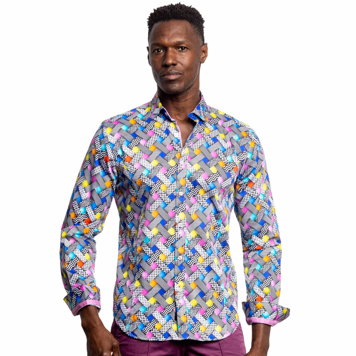 Eight X Electric Slide Button Down Shirt Multi