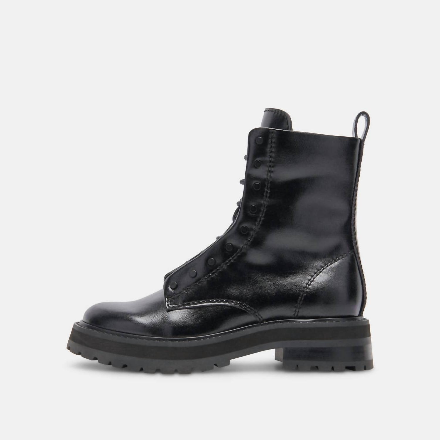 Dolce Vita Women's Ranier Crinkle Patent Boot Midnight - Picture 2 of 26
