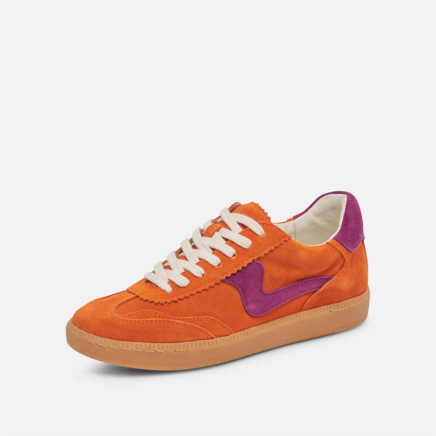 Dolce Vita Women's Notice Sneakers Orange Multi Suede - Picture 2 of 11