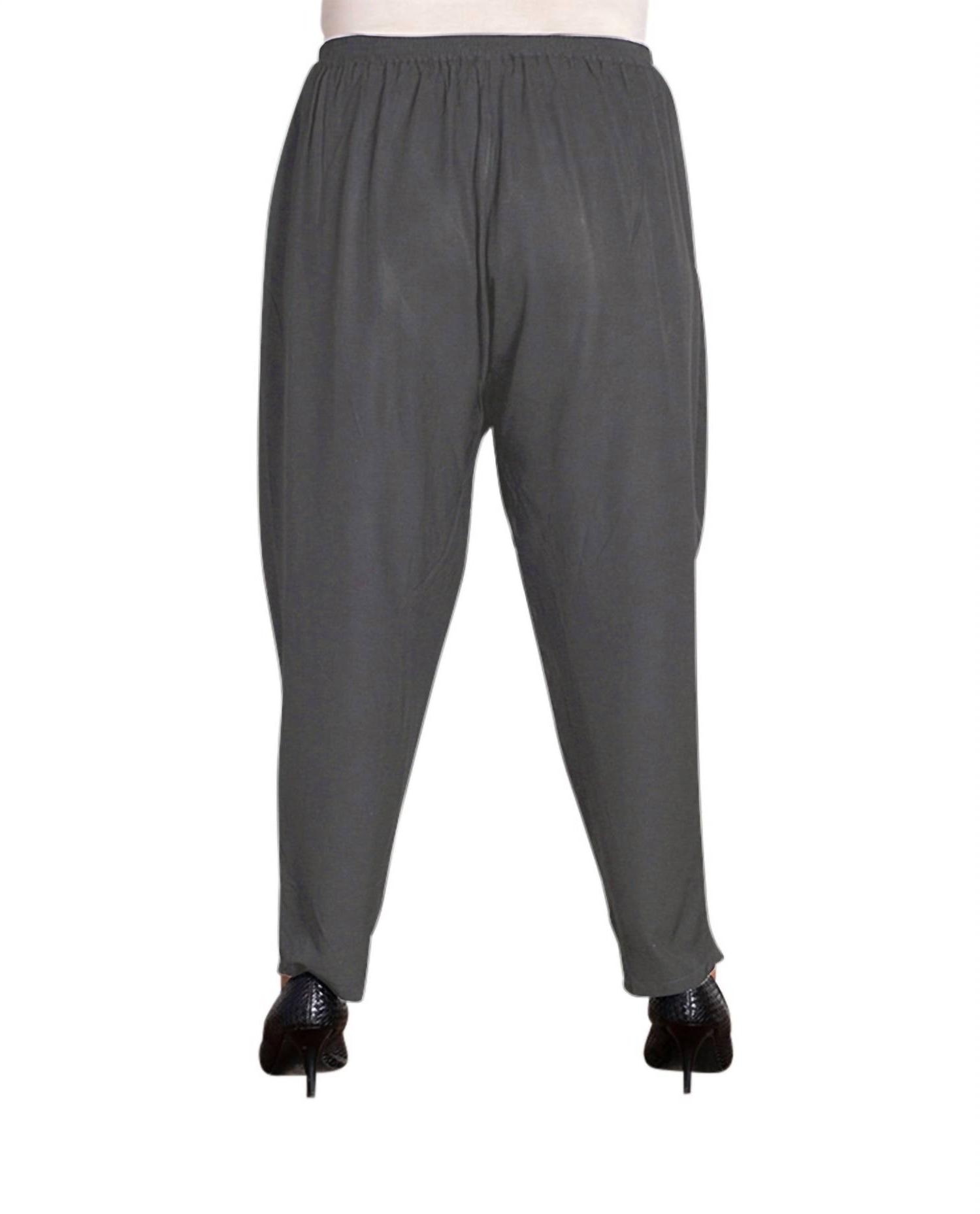 On The Plus Side tailored leg rayon pants - plus Gray - Picture 3 of 25