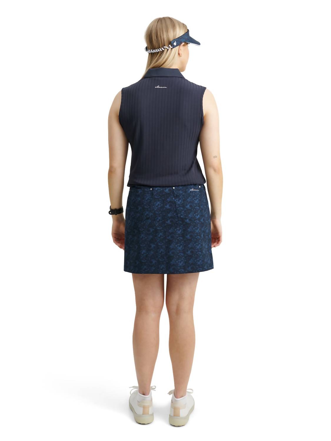 Abacus Sportswear Us Women Pebble Sleeveless Polo Navy - Picture 4 of 31