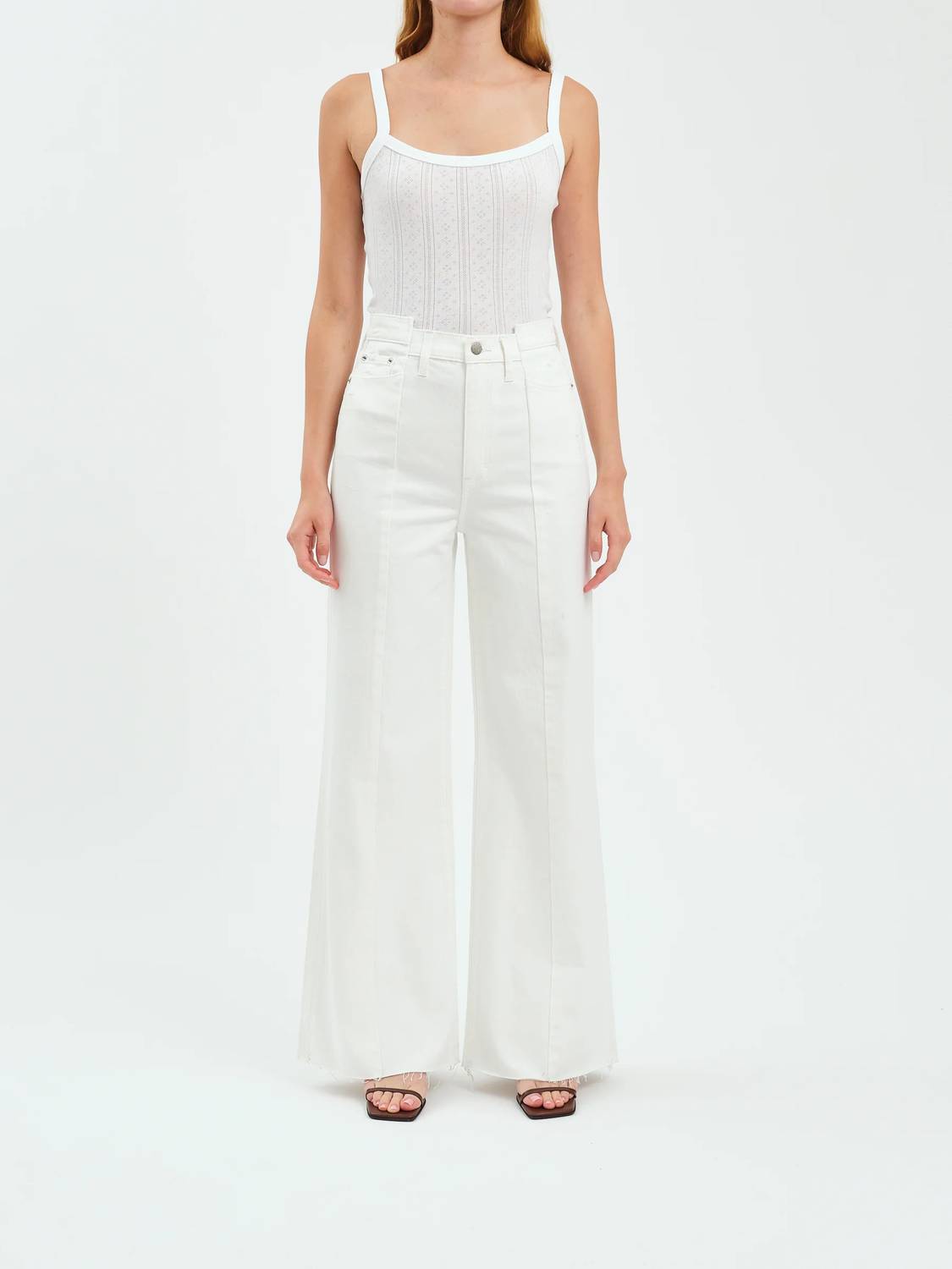Daze Rocky High Rise Palazzo Jeans Swan Vintage