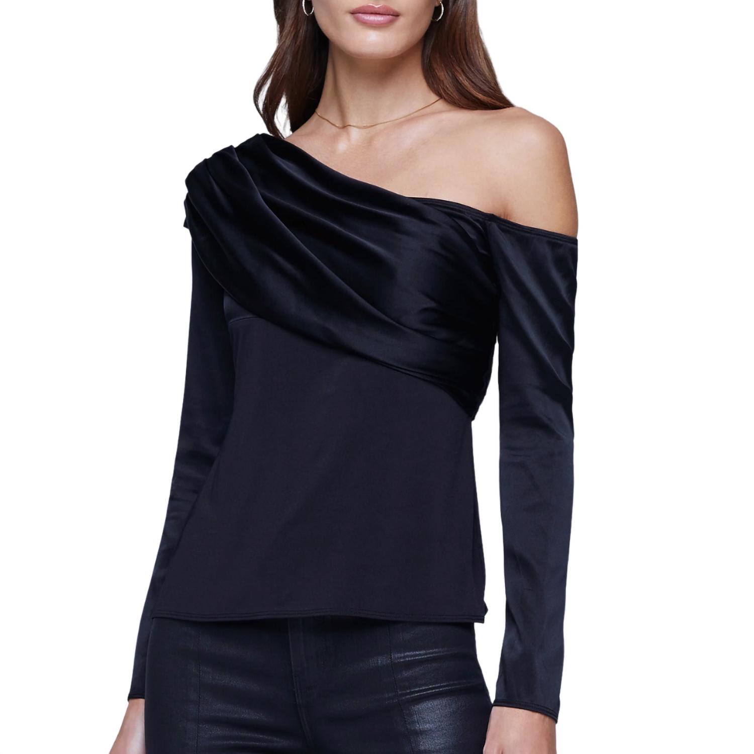 Pre-owned L Agence L'agence Sharma Top In Black
