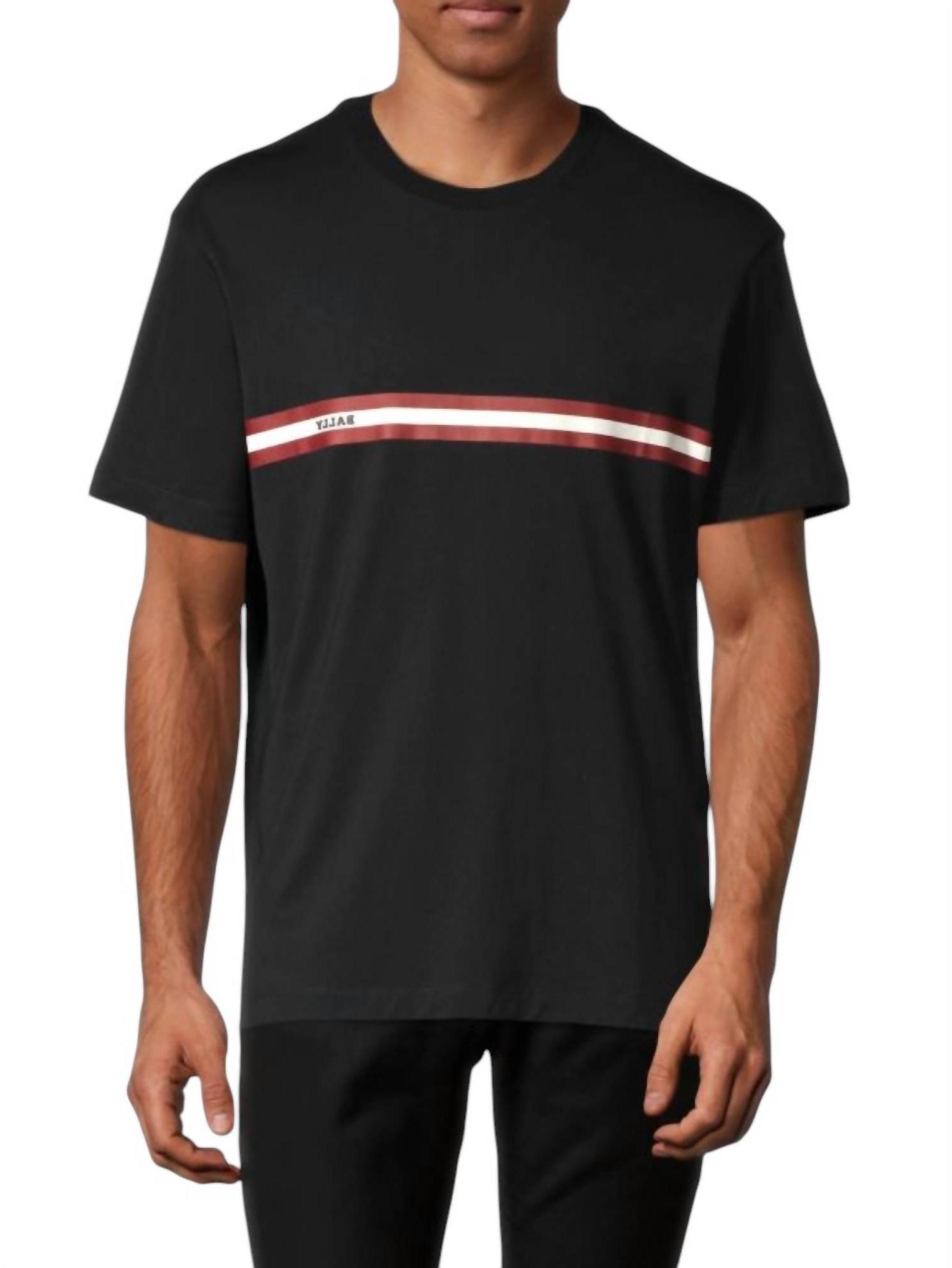 Bally men’s striped logo t-shirt Black