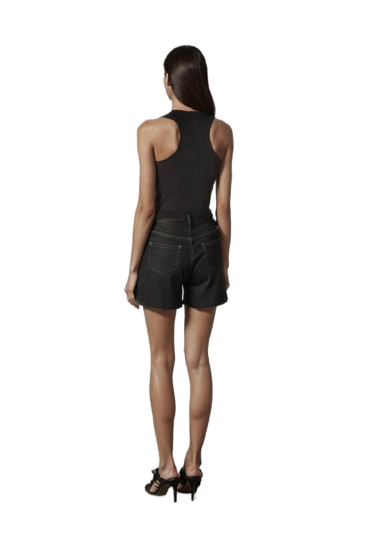 Enza Costa Supima Cotton Bold U Racer Tank SCHWARZ - Bild 3 von 10