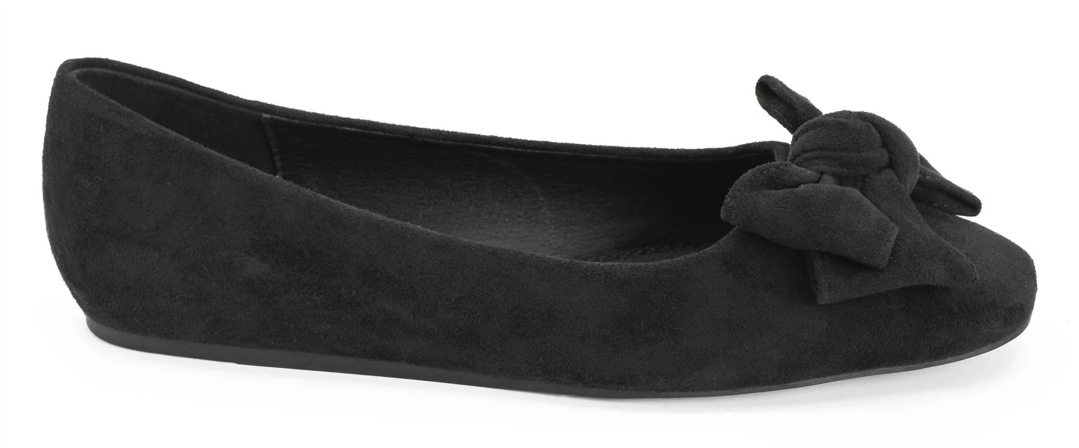 Corkys Footwear Women’s Sugar Rush Flat Shoes Black Faux Suede