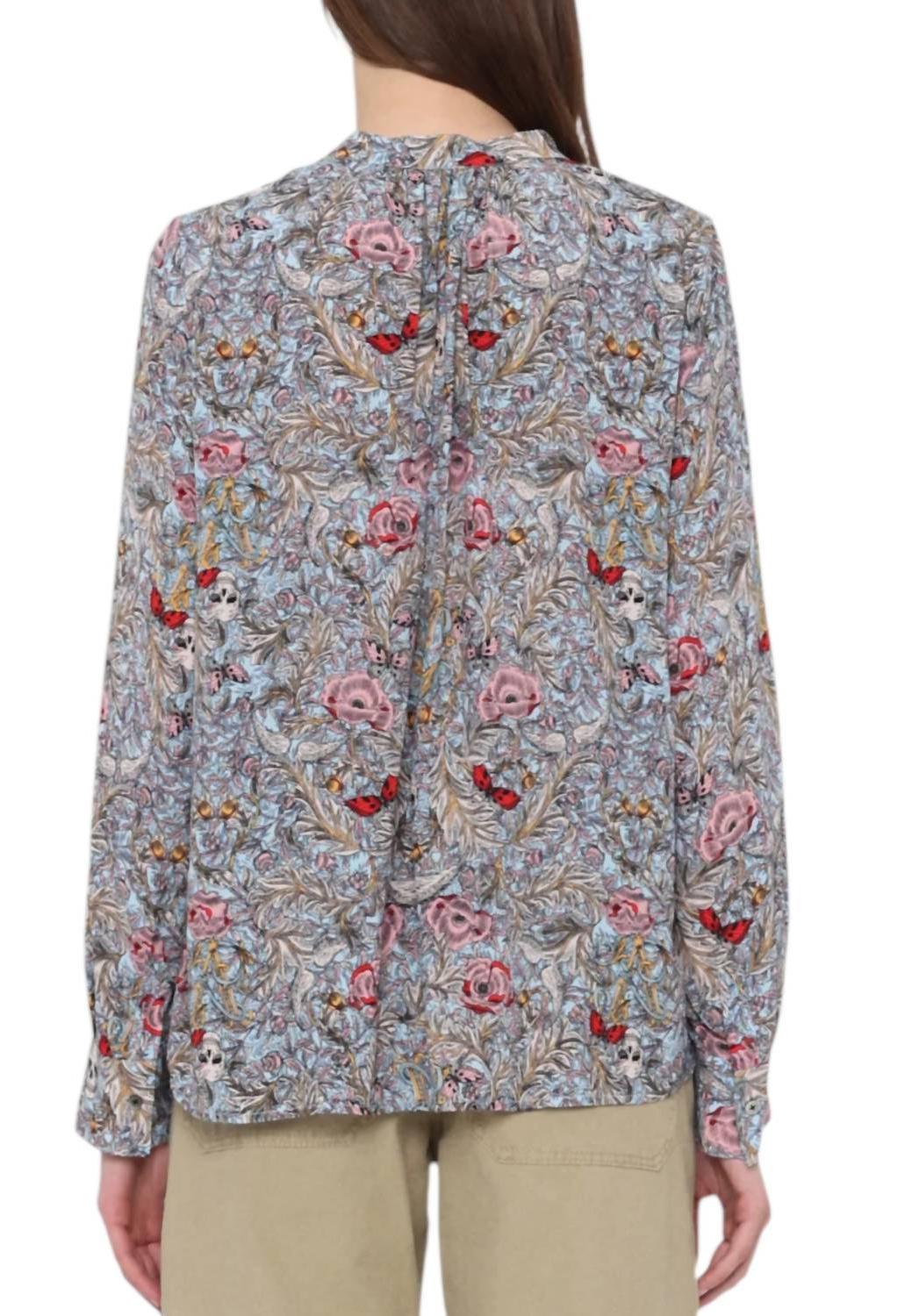 Zadig & Voltaire Tink Soft British Butterflies Blouse Mist - Picture 4 of 7