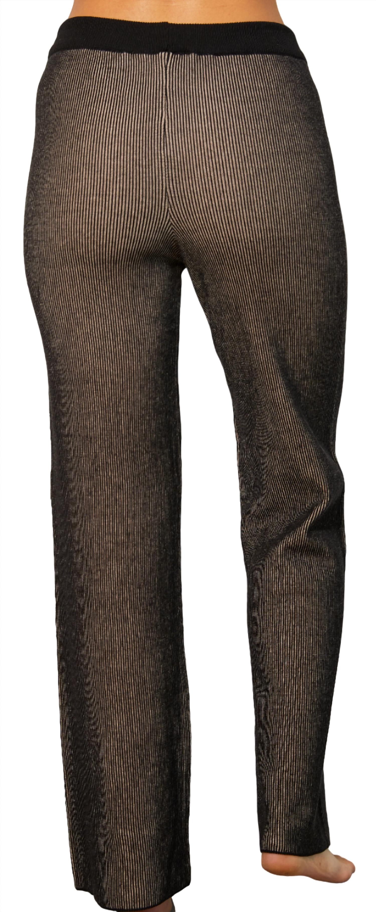 Angel Apparel Two Toned Ribbed Pant Sand - Picture 3 of 13