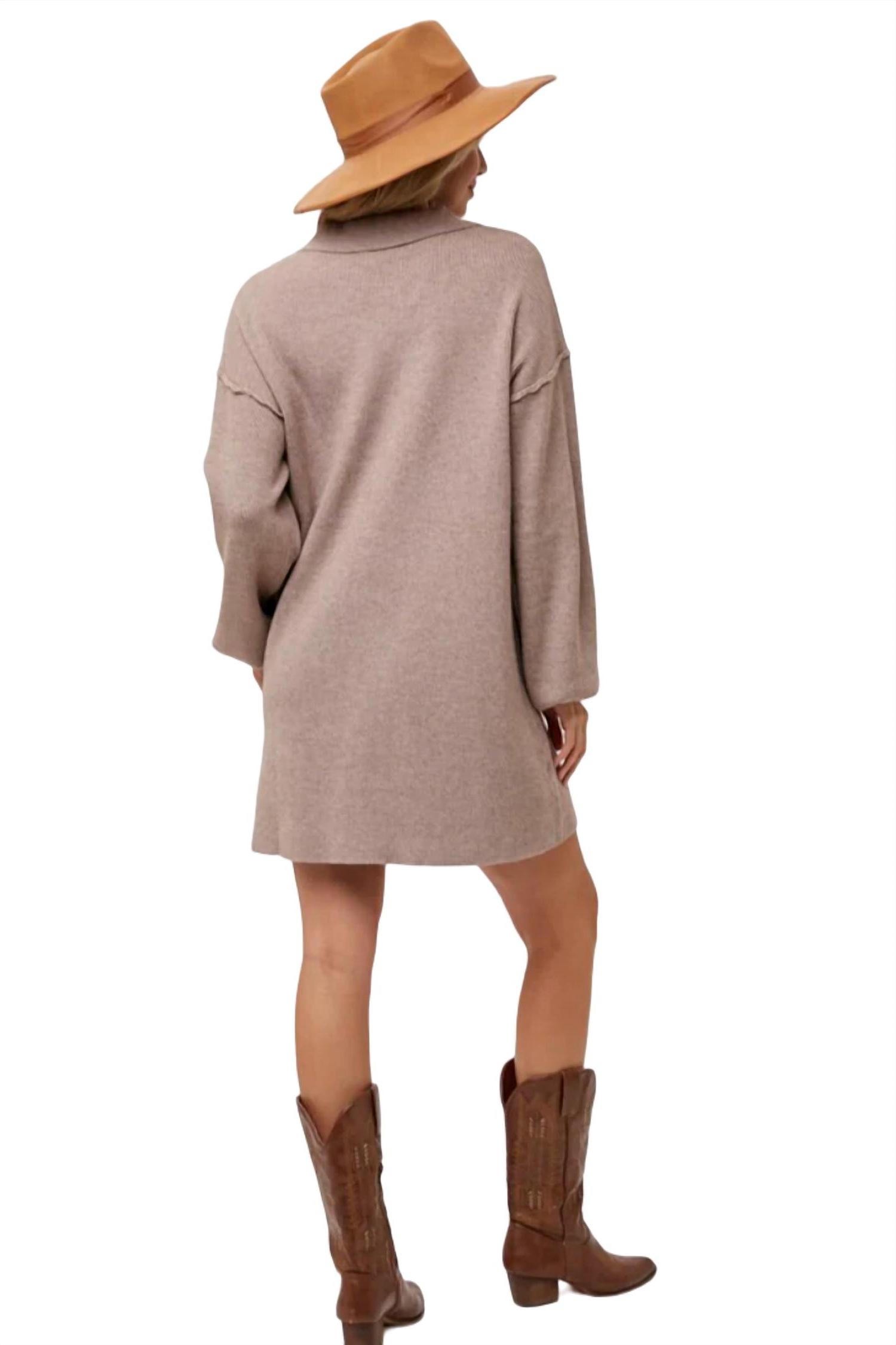 Bluivy anytime ribbed shirt dress Latte - Picture 4 of 9