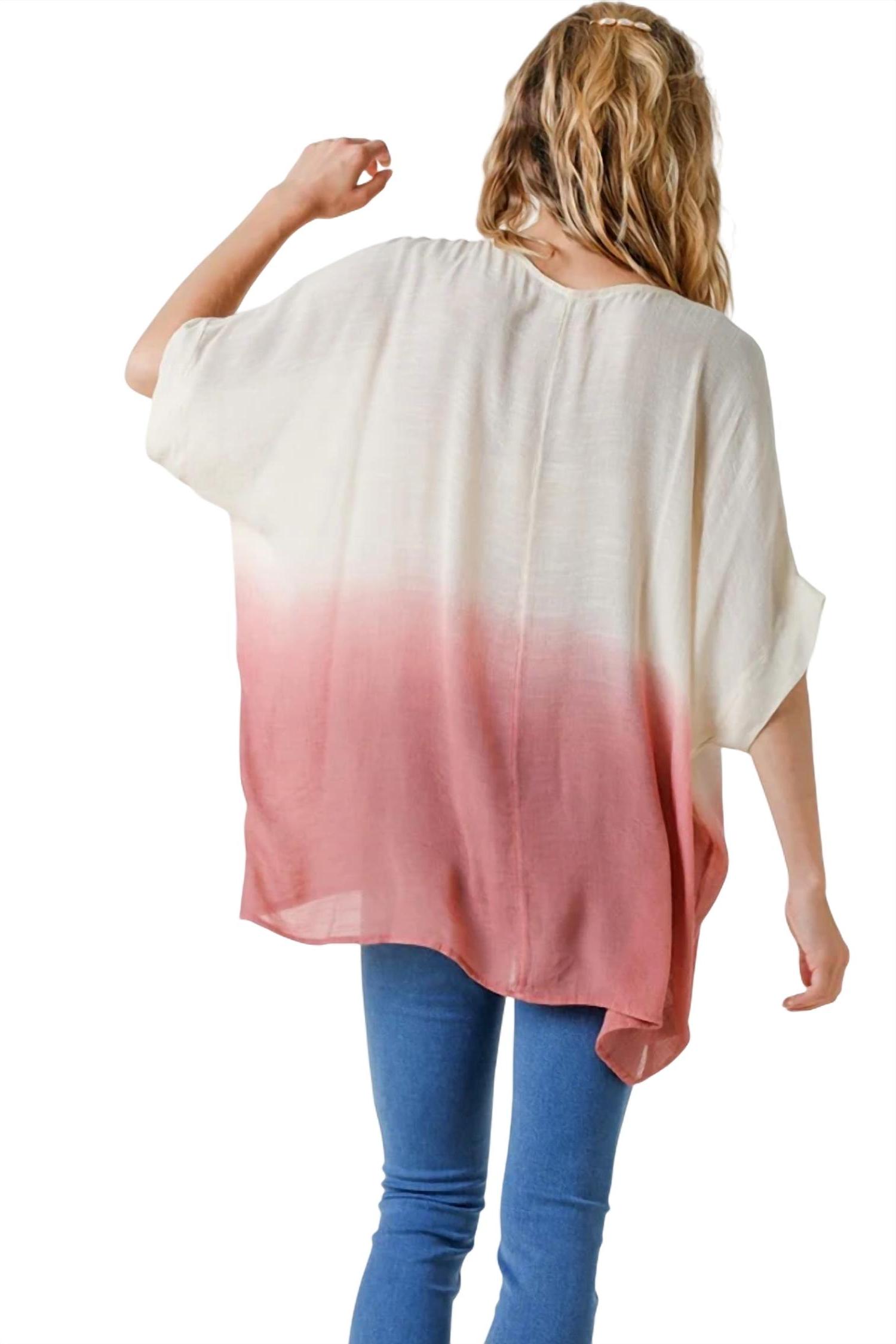 Umgee ombre dolman sleeve top Natural - 第 4/16 張圖片