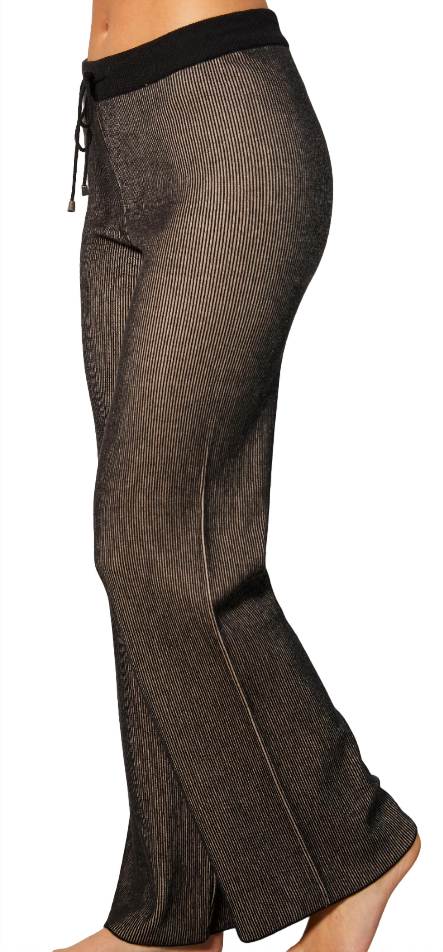 Angel Apparel Two Toned Ribbed Pant Sand - Picture 2 of 13